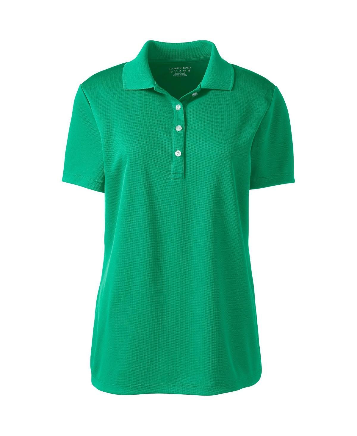 Women's Lands' End Short Sleeve Solid Active Polo Shirt, Size: XL, True Blue Product Image