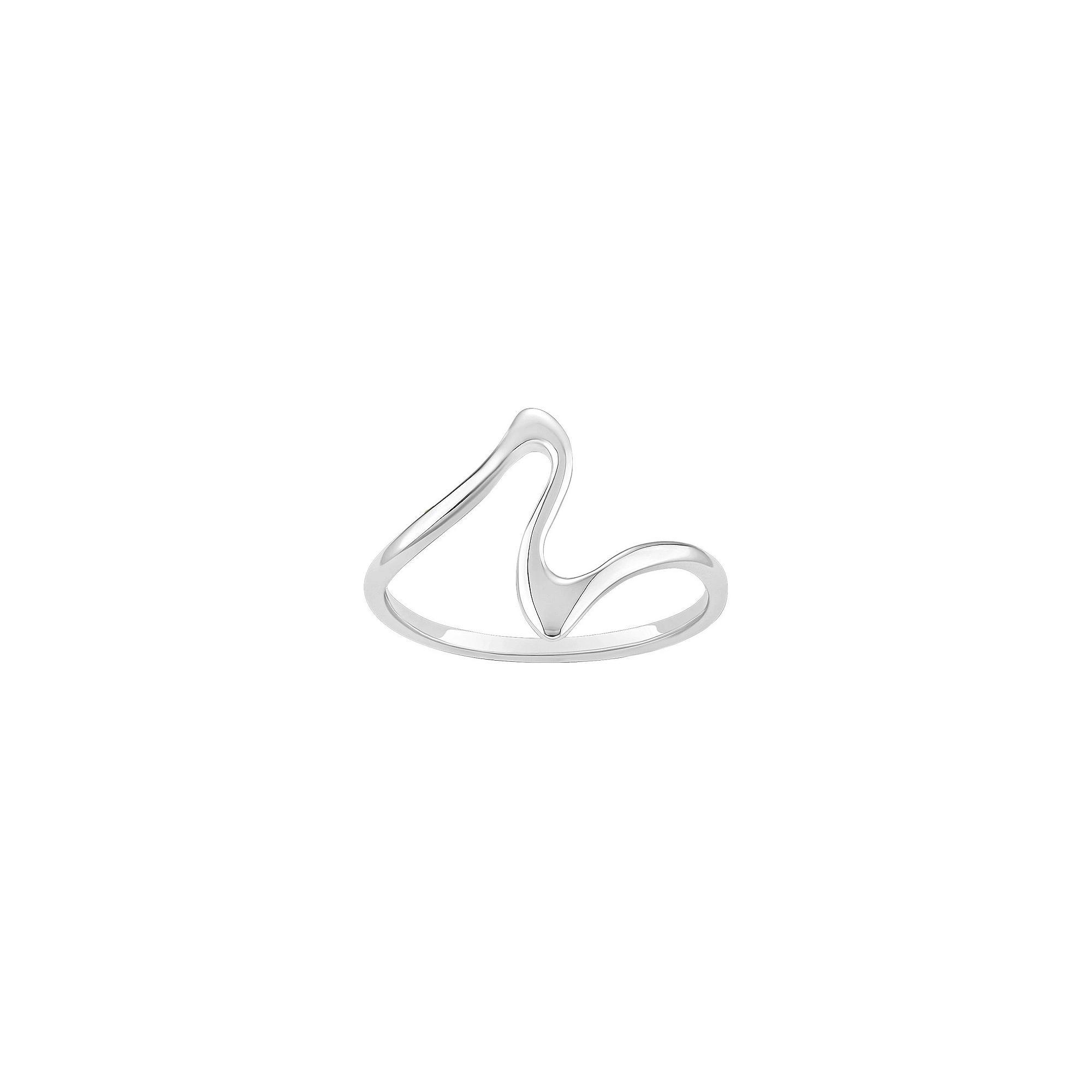 PRIMROSE Sterling Silver Polished Swirl Band Ring, Women's, Size: 9 Product Image