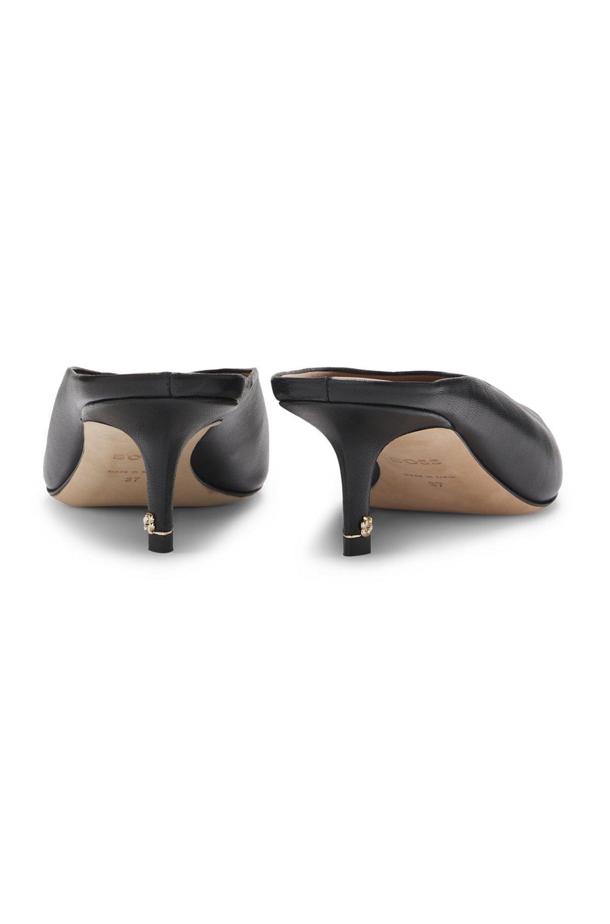 BOSS - Backless mules in nappa leather - Black Product Image