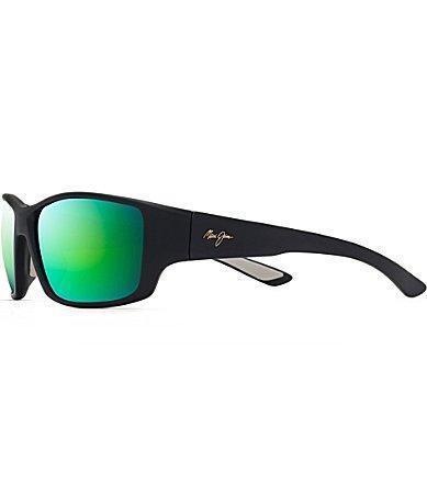Maui Jim Local Kine PolarizedPlus2 Wrap 61mm Sunglasses - Matte Brown with Tan and Cream Product Image
