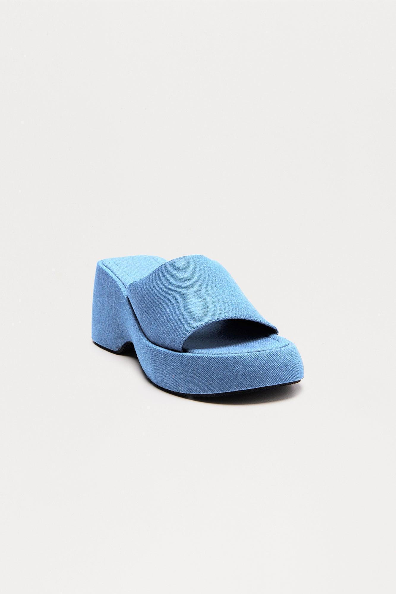 Nicolina Platform Wedges - Sky Denim Female Product Image