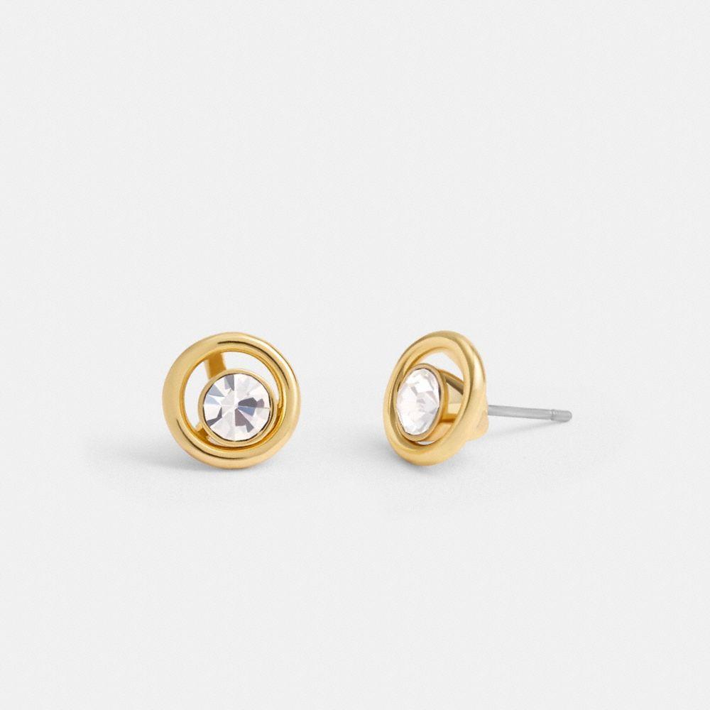 Halo Round Stud Earrings Product Image