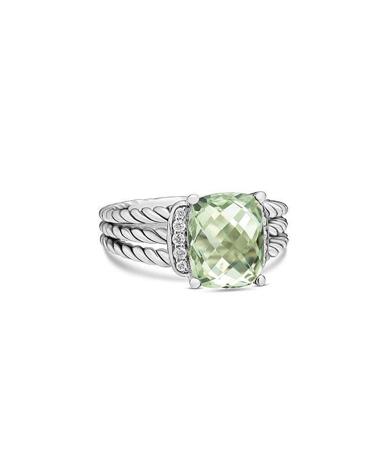 David Yurman Petite Wheaton Ring with Prasiolite and Diamonds Product Image