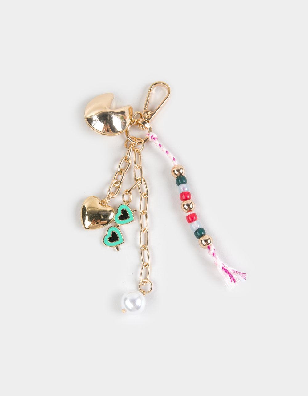 FULL TILT Fortune Cookie Beaded Bag Charm - GOLD Product Image