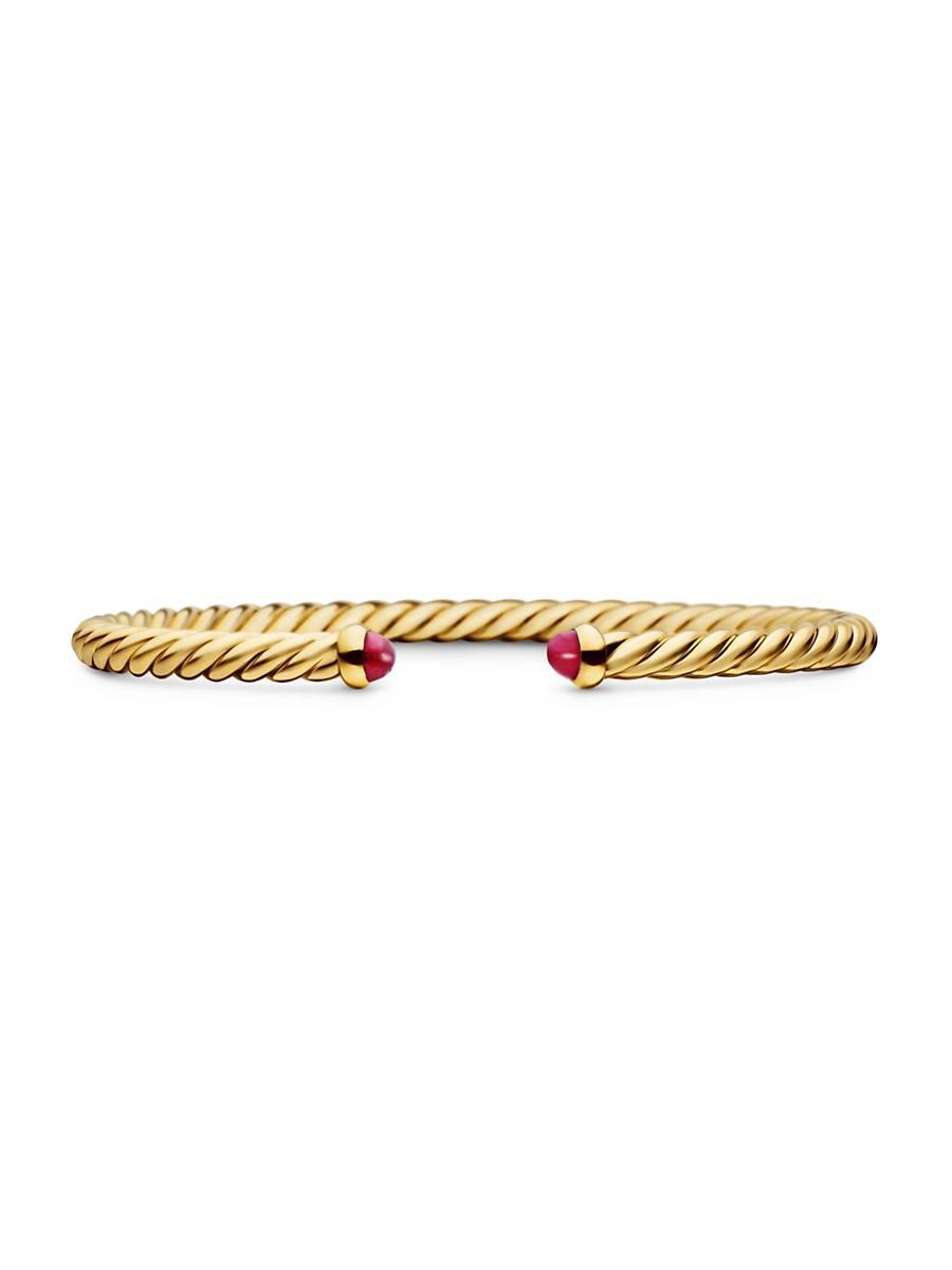 Womens Modern Cablespira Bracelet in 18K Yellow Gold Product Image
