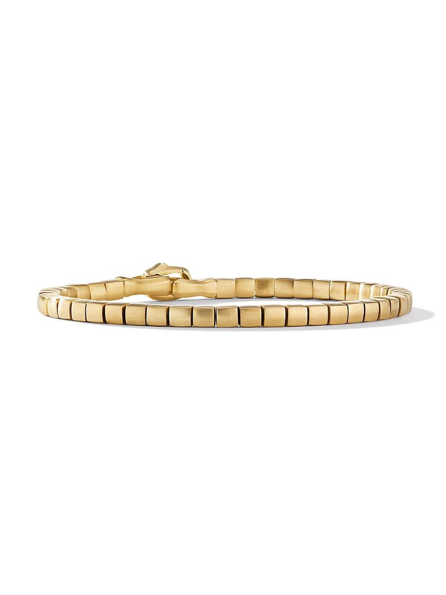 David Yurman Mens Spiritual Beads Cushion Bracelet in 18K Yellow Gold, 4mm Product Image