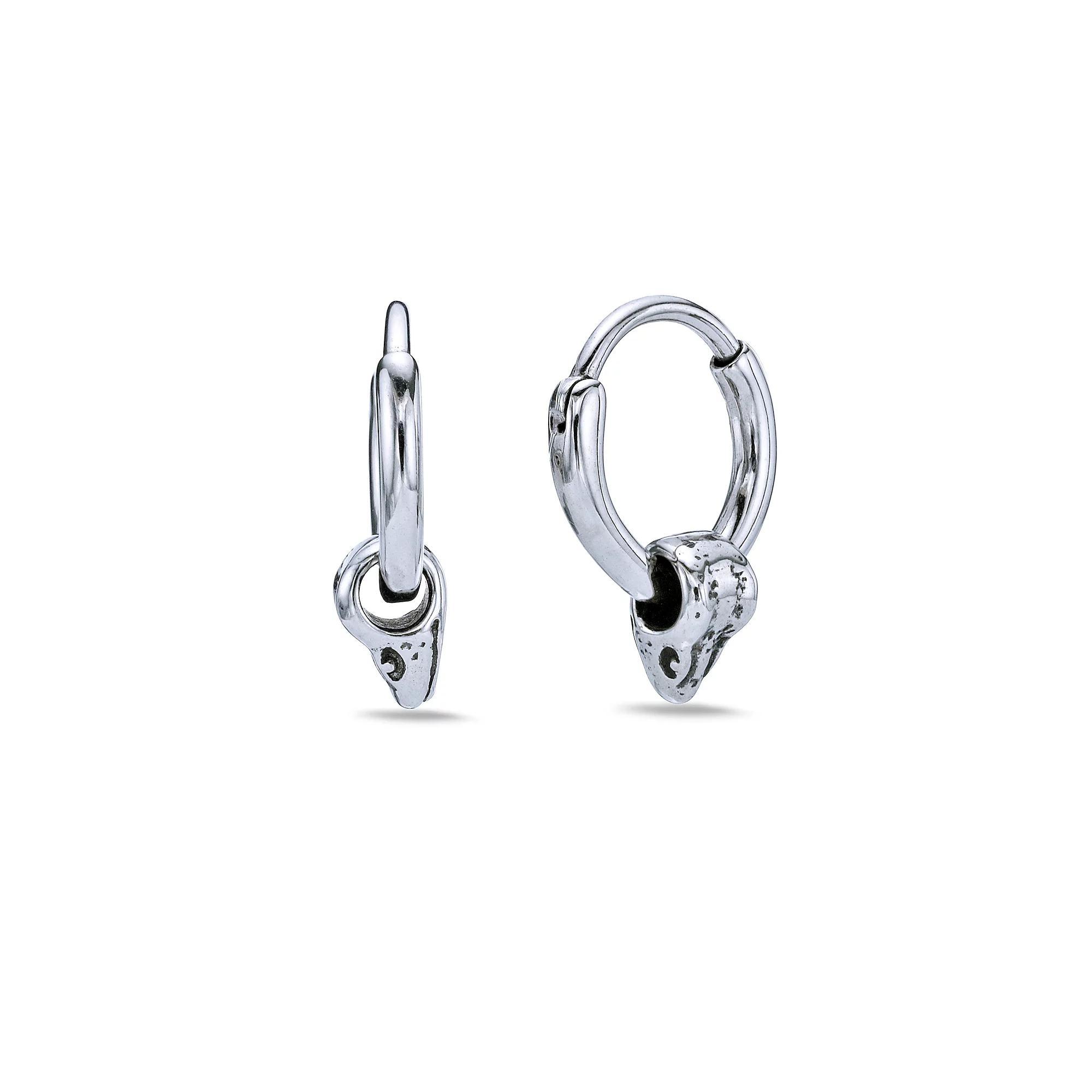 Mens LYNX Stainless Steel Hoop Earrings Product Image
