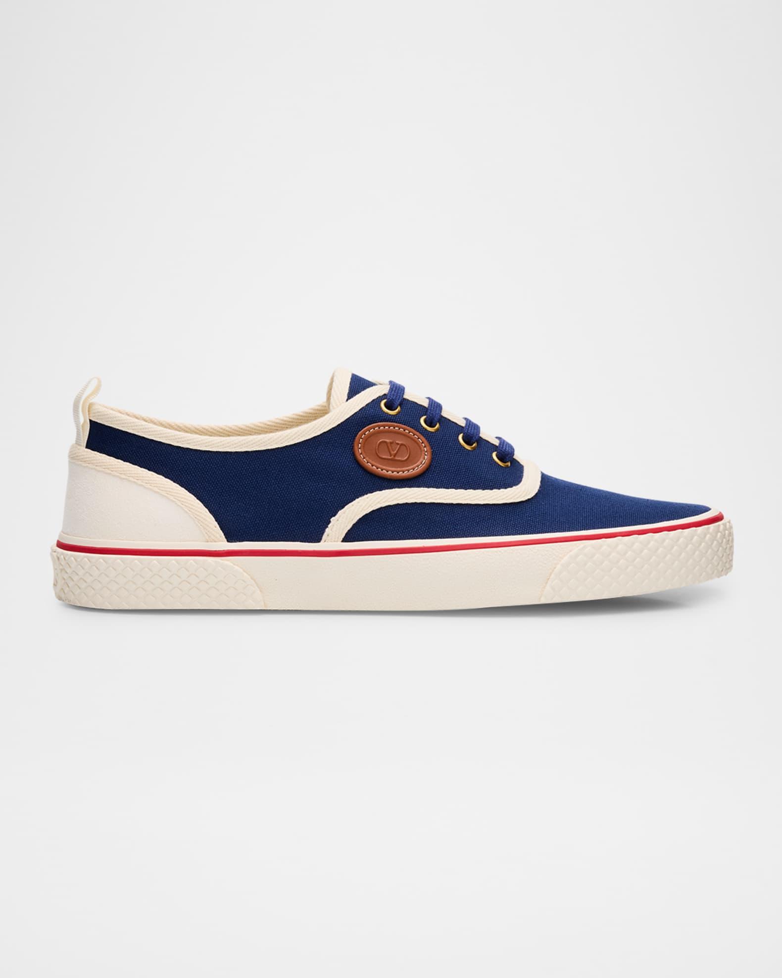 Mens Nojoke Canvas Leather VLogo Low-Top Sneakers Product Image