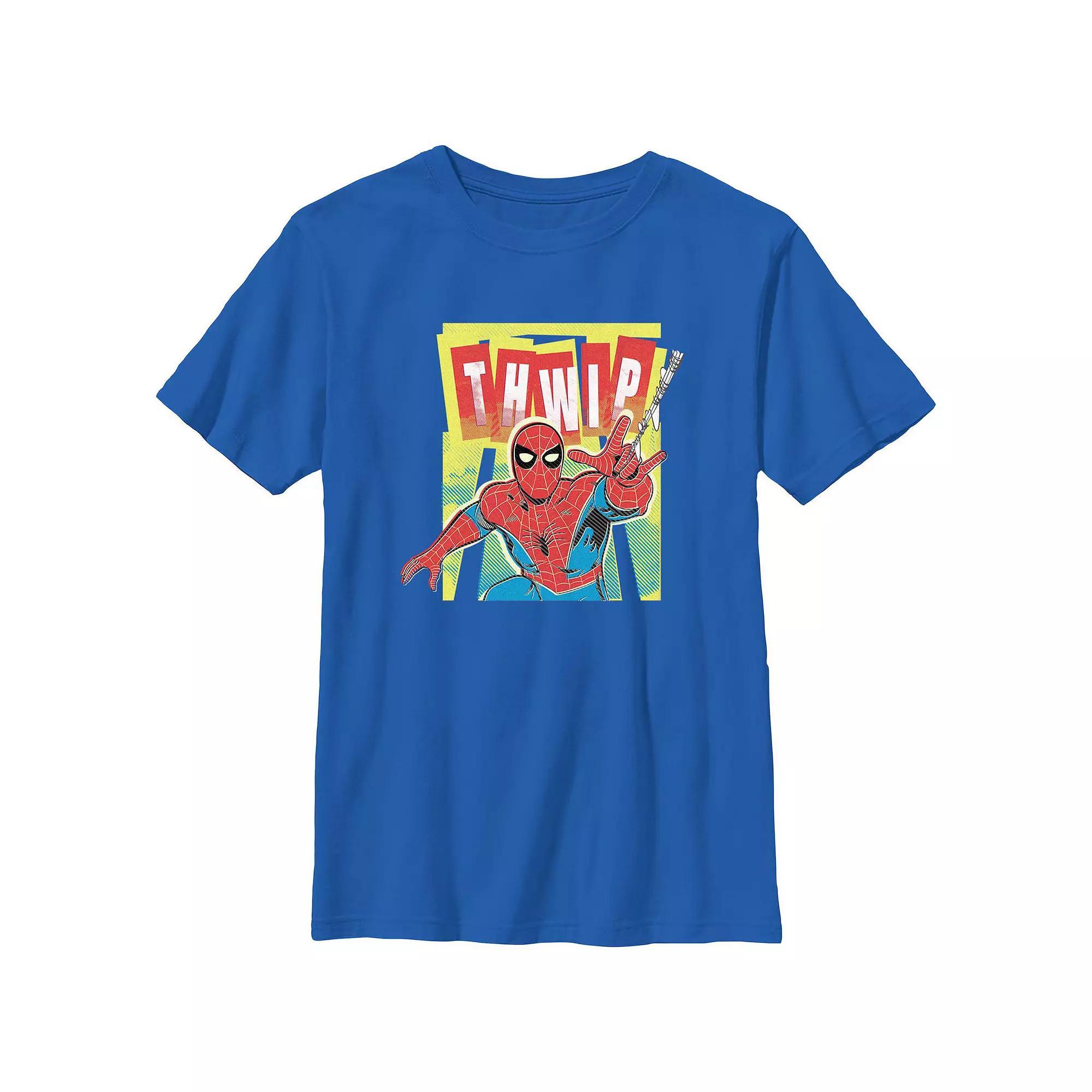 Boys 4-7 Spider-Man Thwip Poster Graphic Tee, Boy's, Size: Small 4, Royal Product Image