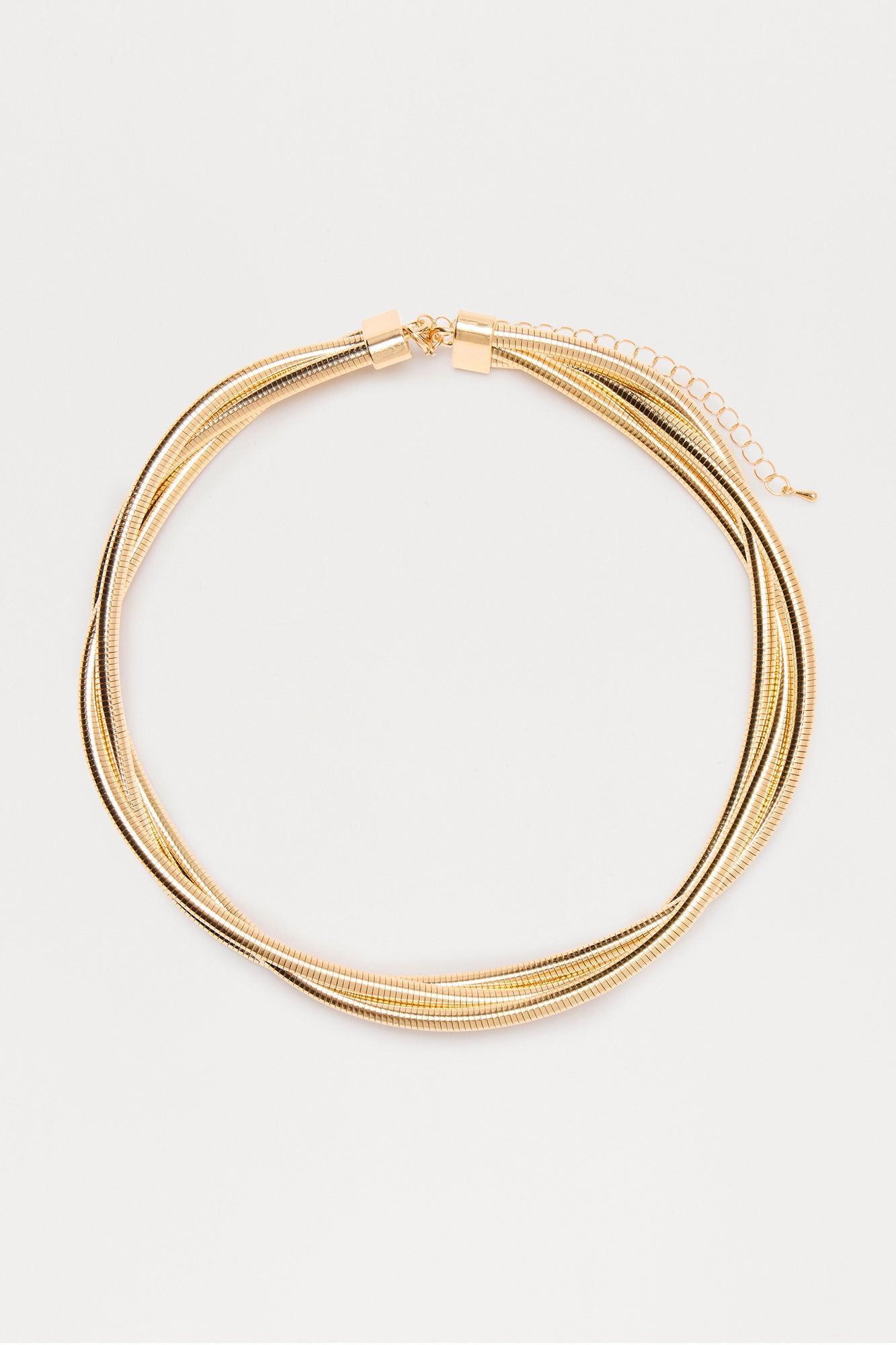 Mallory Layered Choker Necklace - Gold Product Image