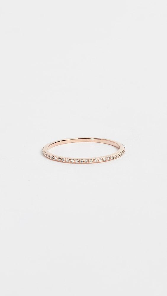 EF Collection 14k Rose Gold Diamond Eternity Stack Ring | Shopbop Product Image