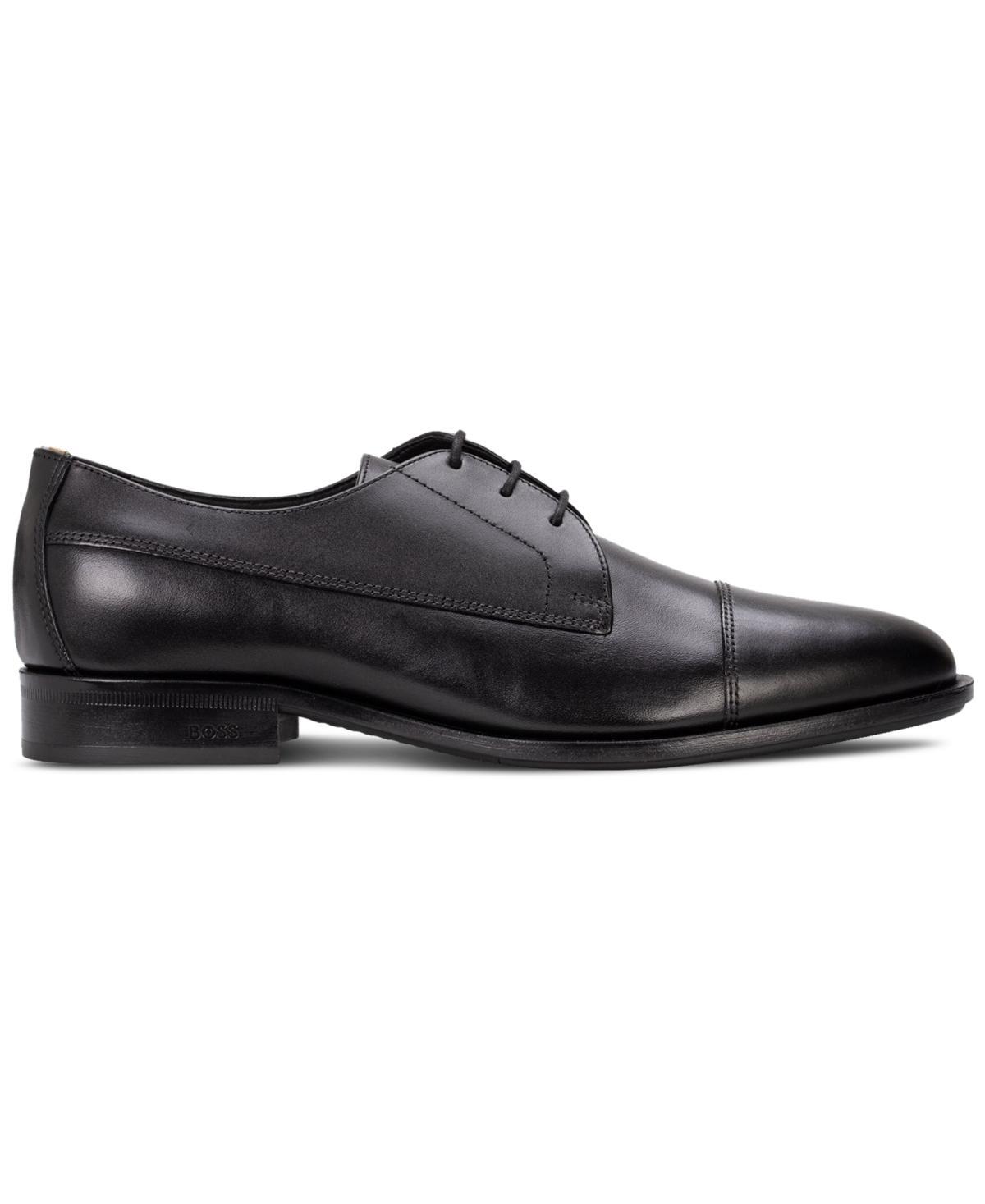 BOSS Colby Smooth Leather Derby Dress Shoes Storm) Men's Lace Up Wing Tip Shoes Product Image