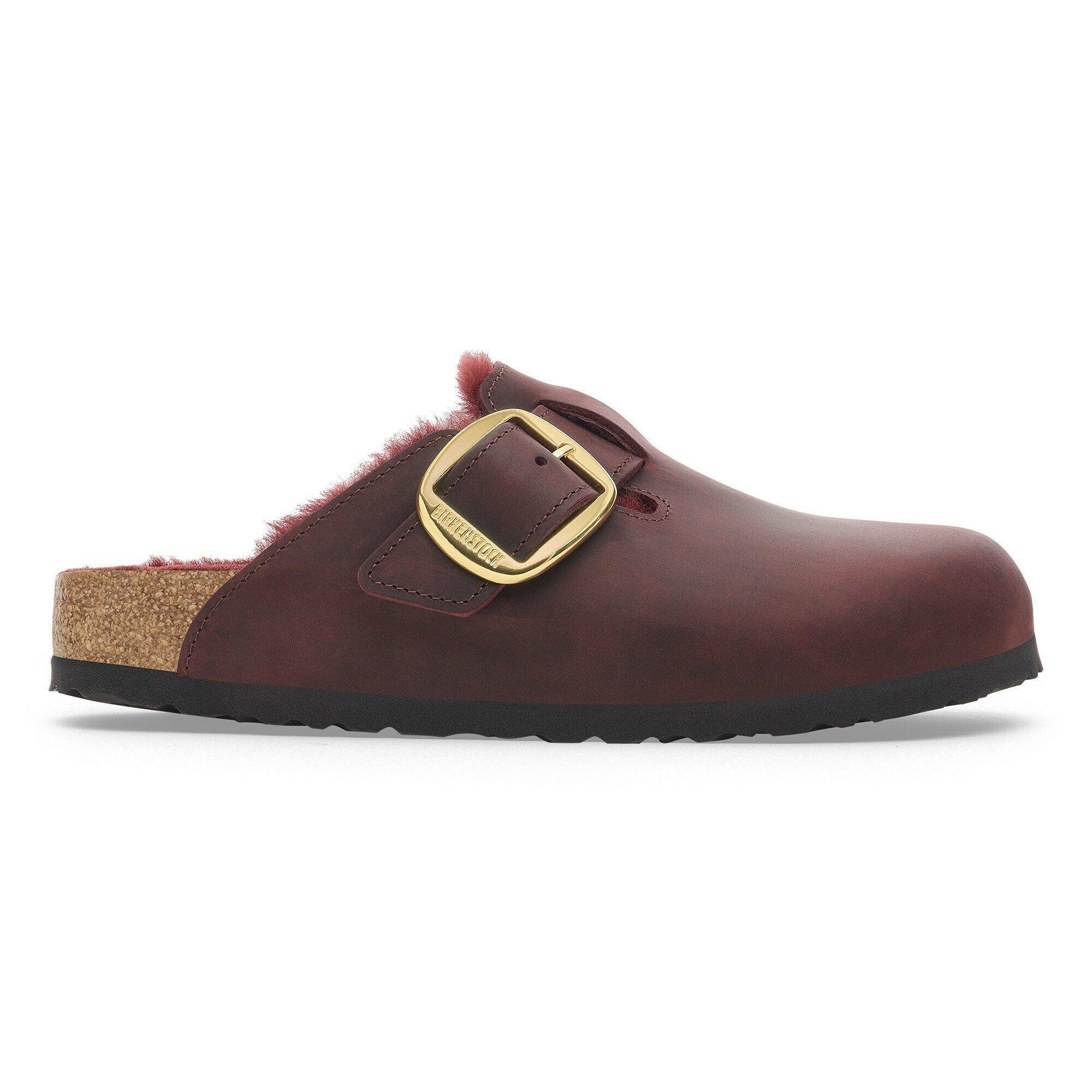 Boston Big Buckle Shearling Oiled Leather Zinfandel Product Image