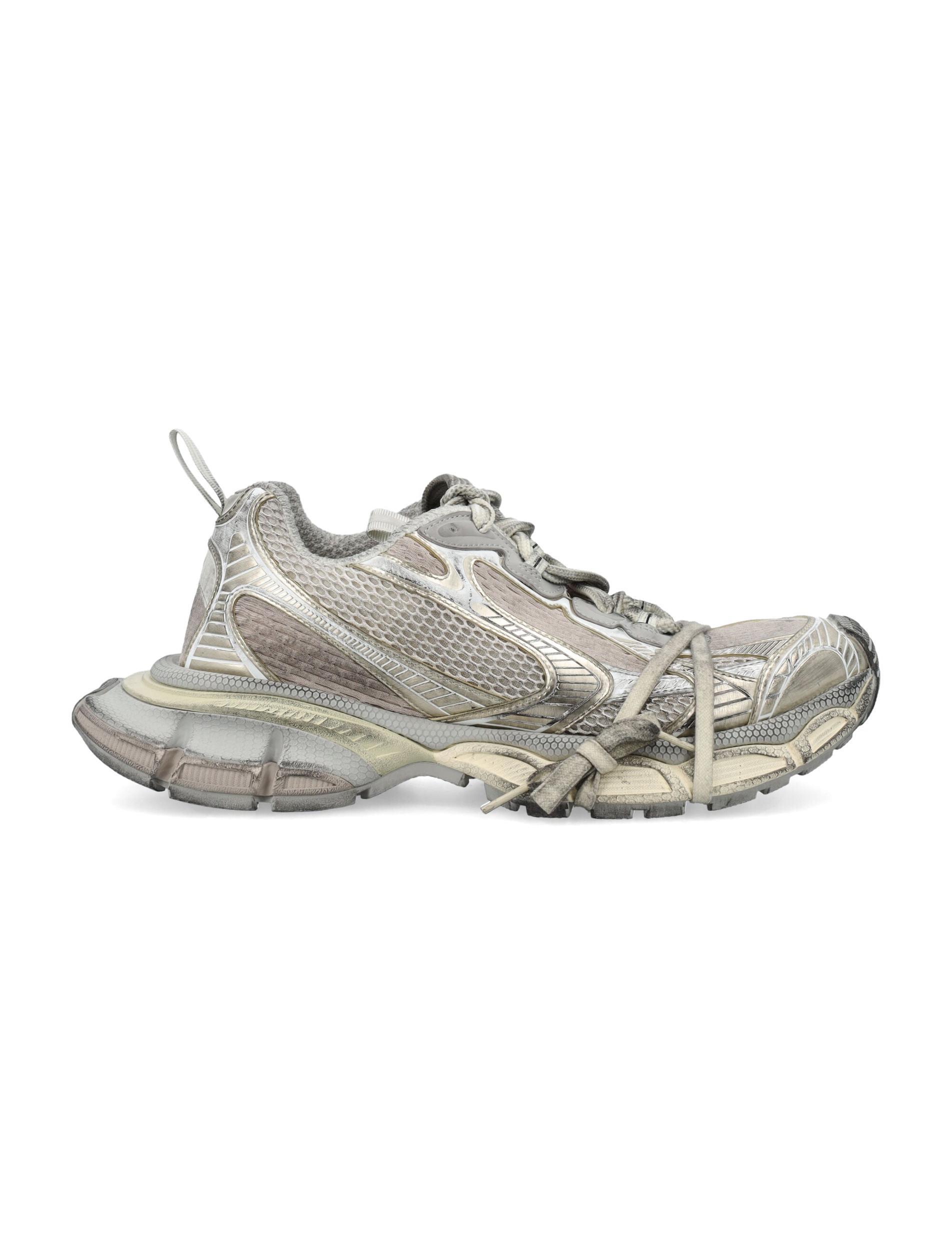 BALENCIAGA Mens Cream Comb 3xl Logo-embossed Mesh Low-top Trainers Product Image