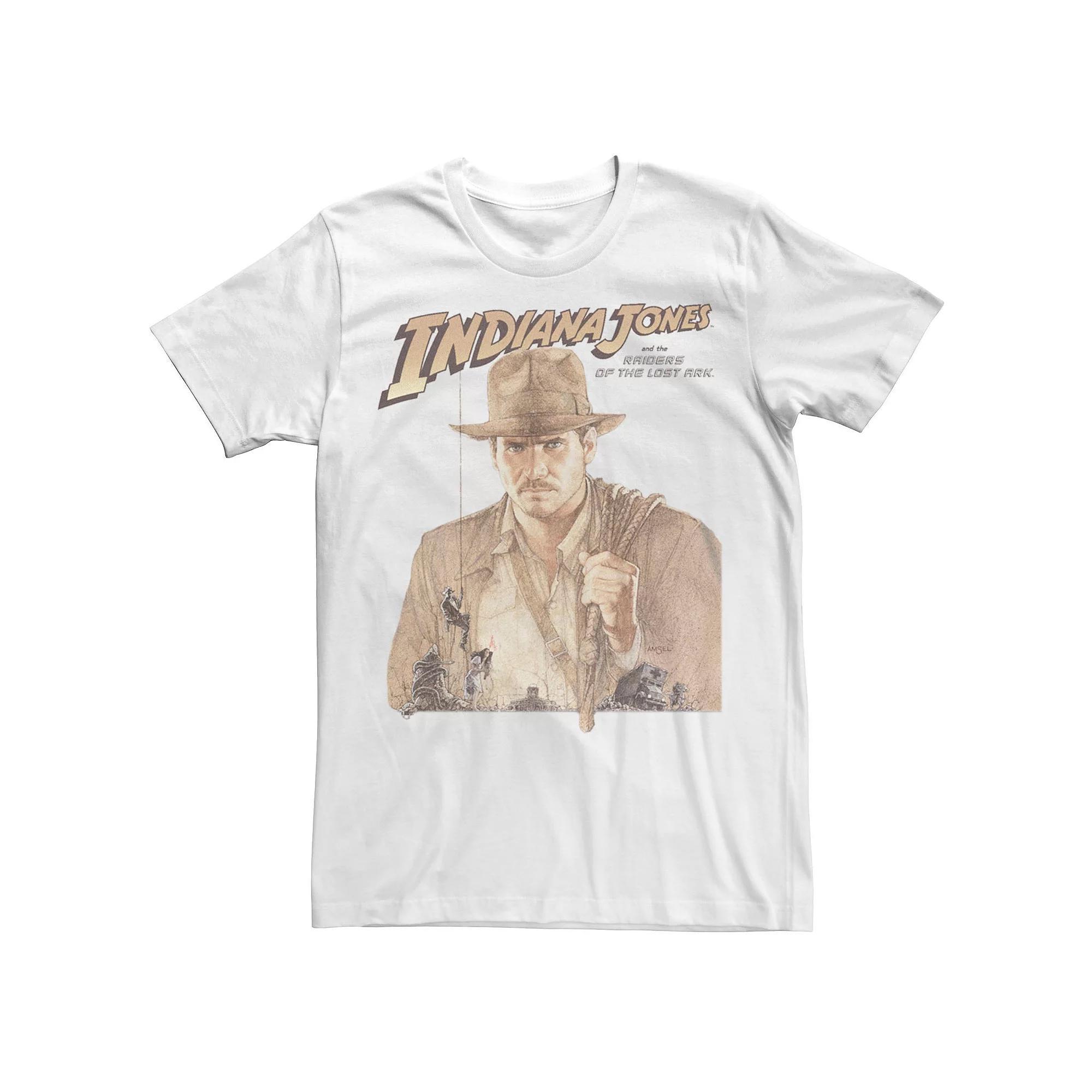 Big & Tall Indiana Jones and the Raiders of the Lost Ark Retro Poster Graphic Tee, Men's, Size: 3XL Tall, White Product Image
