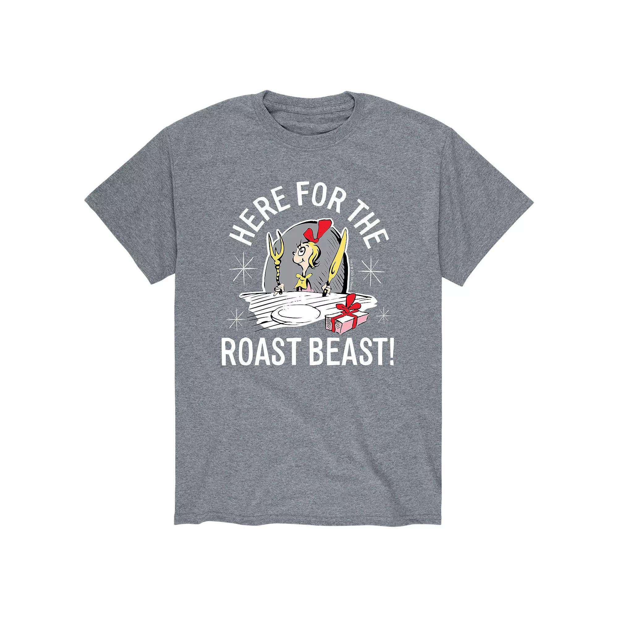 Mens Dr. Seuss The Grinch Here For The Roast Beast! Tee Product Image