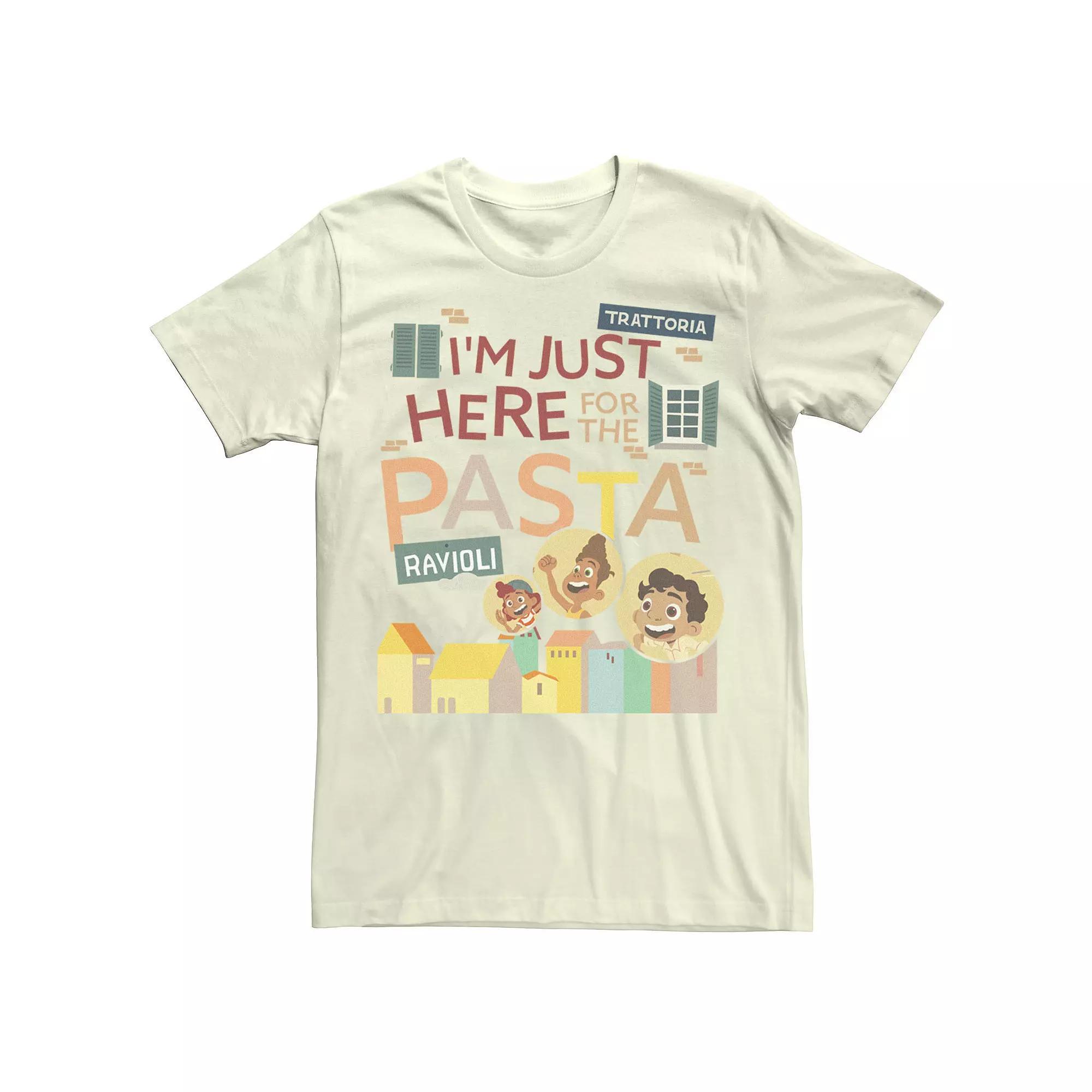 Disney / Pixar's Luca Men's I'm Just Here For The Pasta Tee, Size: Medium, Natural Product Image