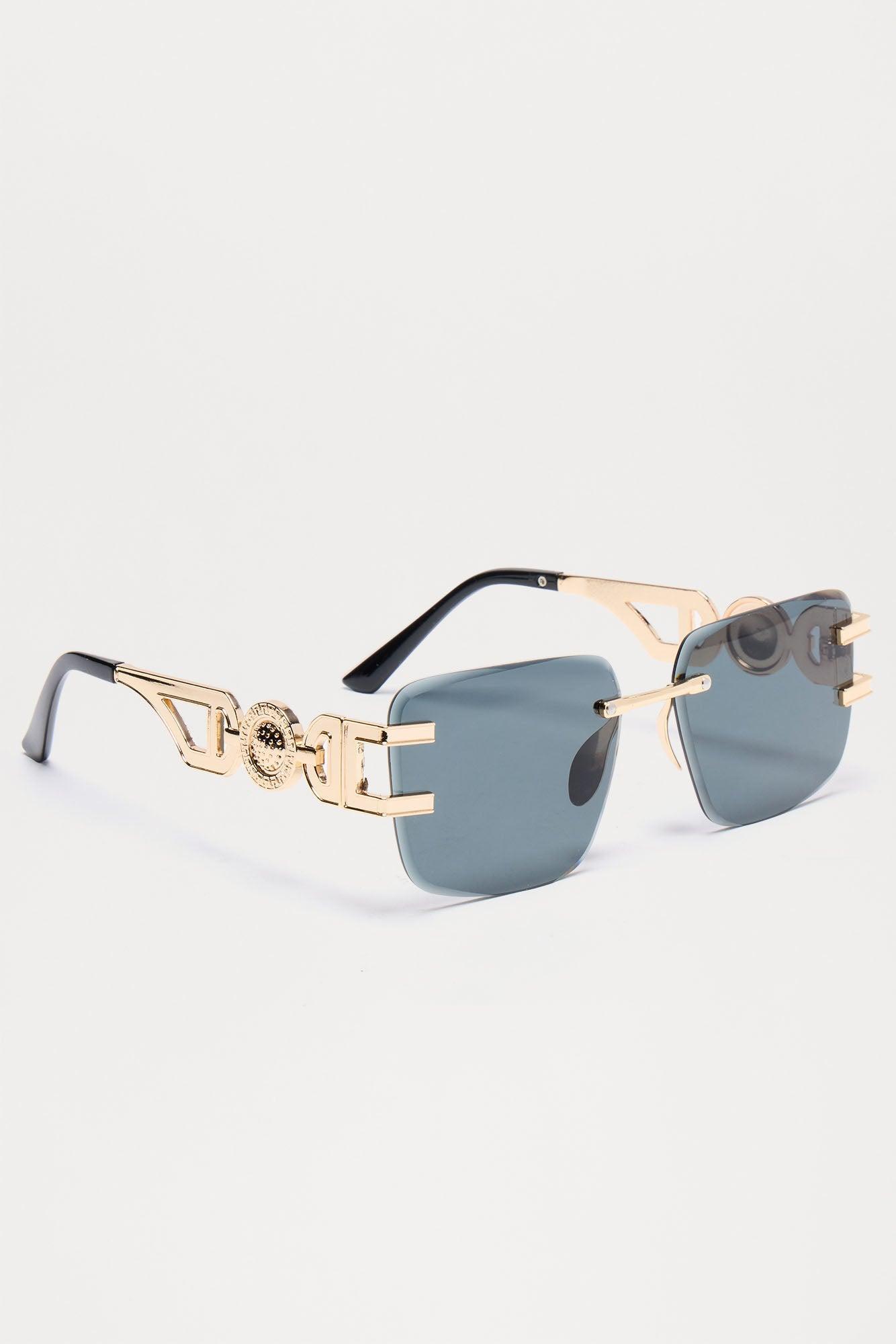 Haute Vision Square Sunglasses - Gold/Black Product Image