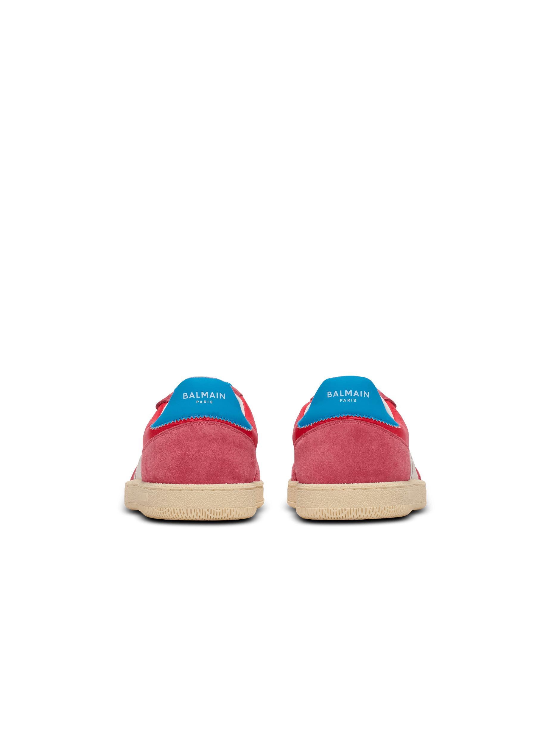 Balmain Swan suede and nylon trainers Product Image