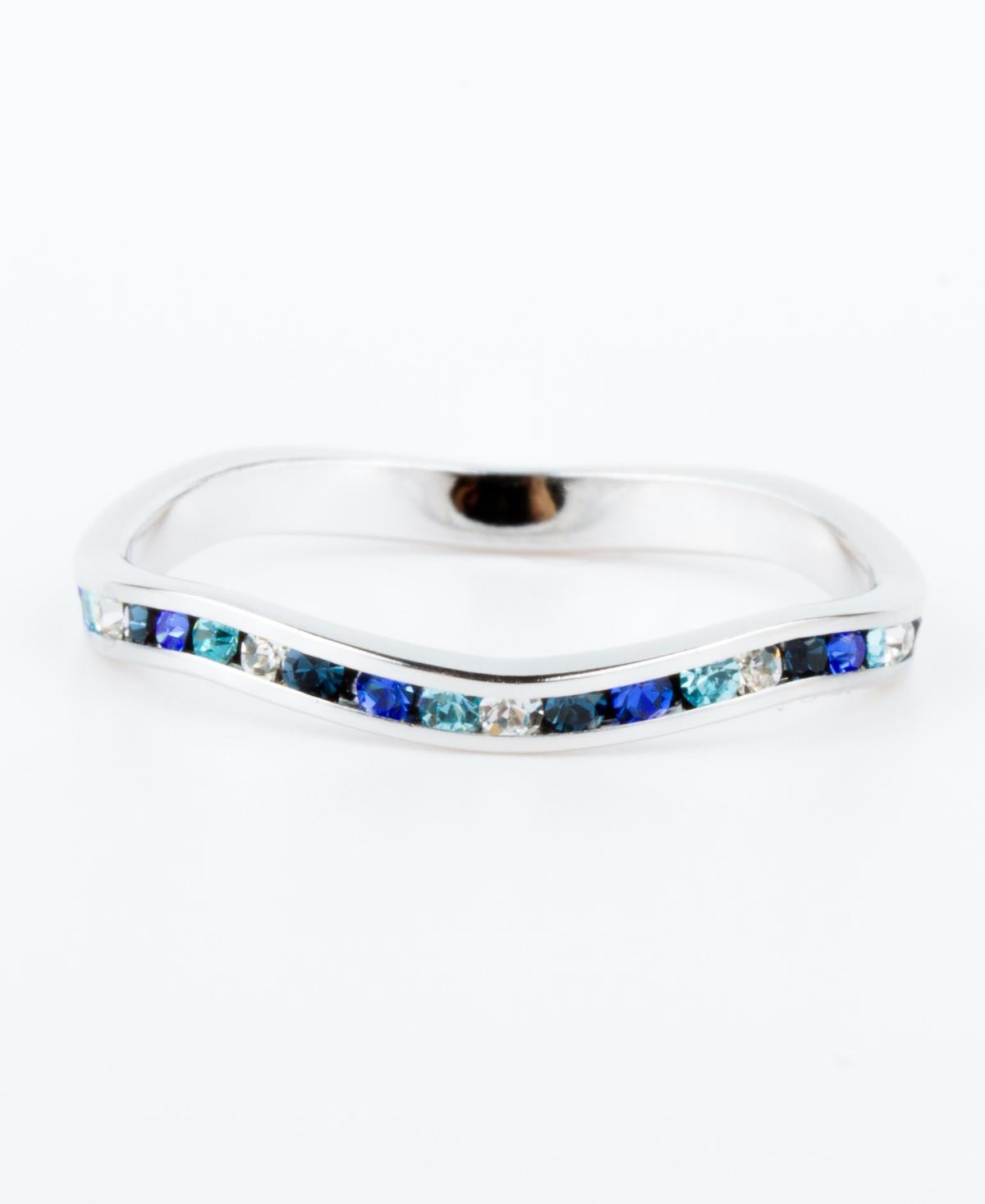 Traditions Jewelry Company Multicolor Crystal Wave Ring, Womens Purple Team Product Image