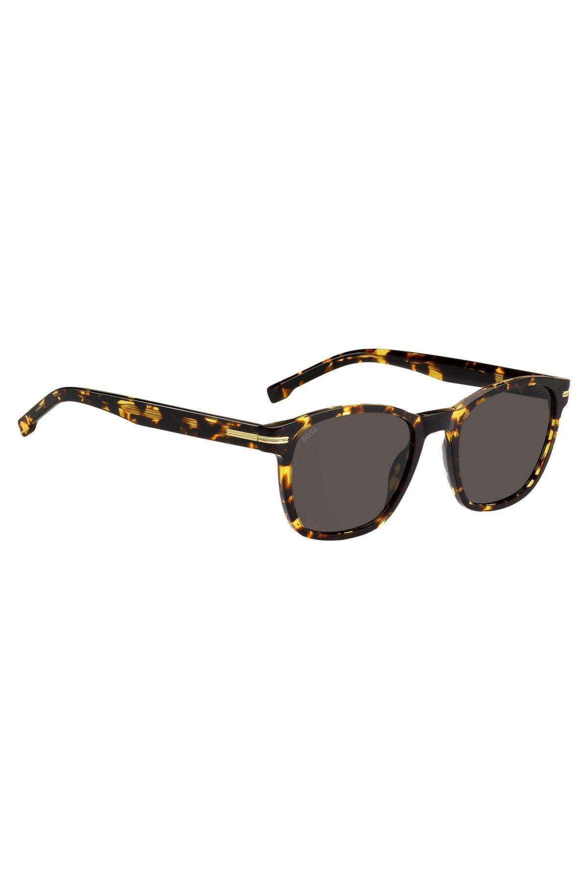 BOSS - Tortoiseshell-acetate sunglasses with signature hardware Product Image