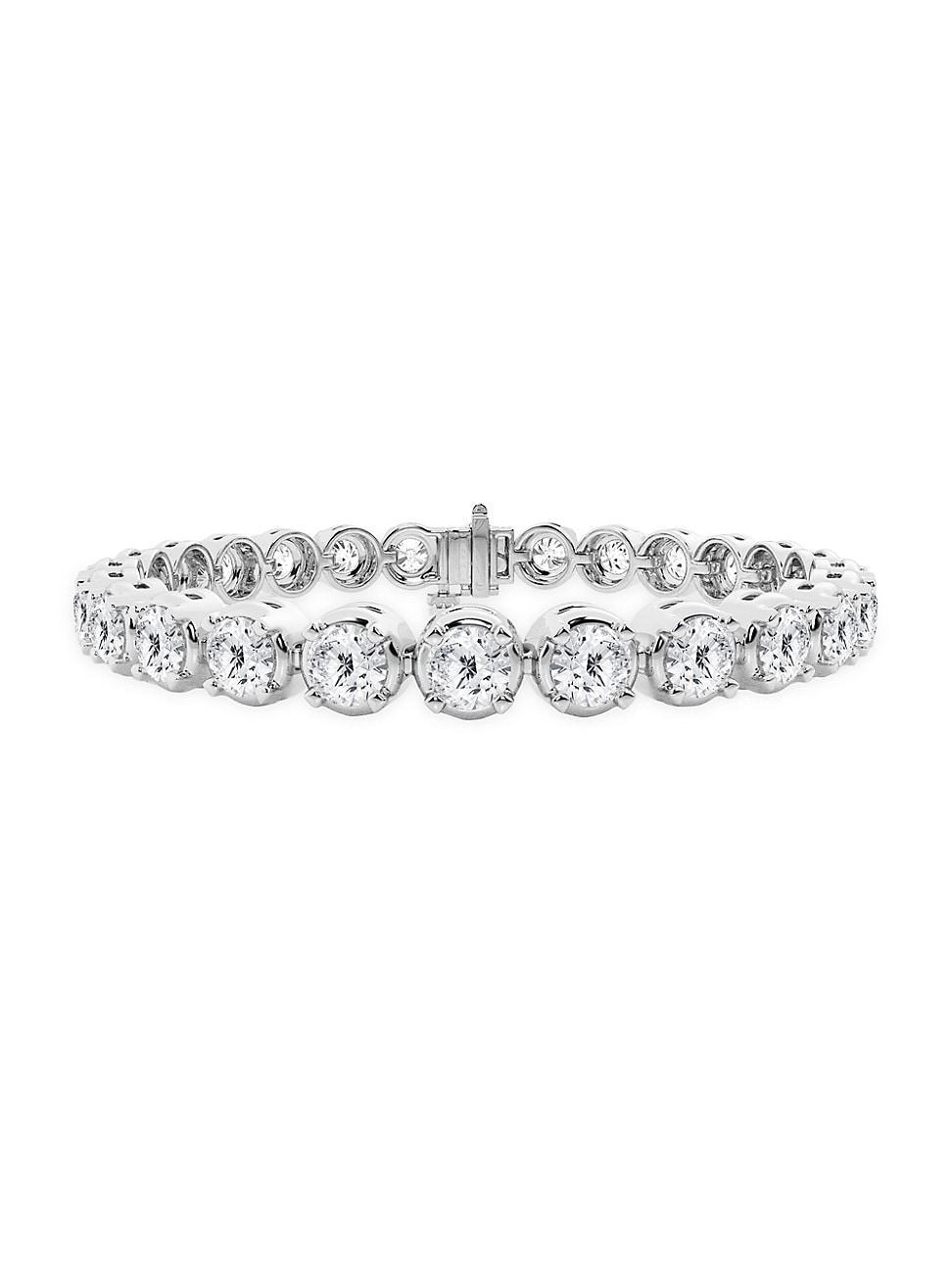 Womens Platinum & Round Lab-Grown Diamond 4-Prong Tennis Bracelet/1.00-10.00 TCW Product Image