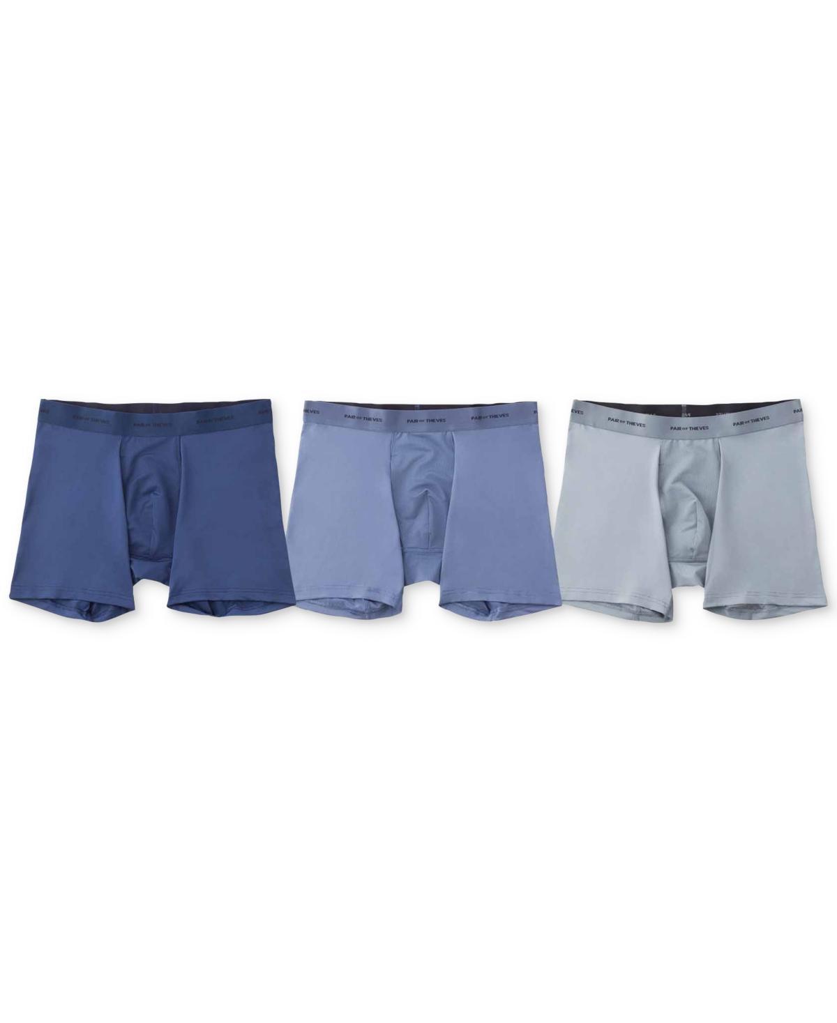 Pair of Thieves Men's Quick Dry Boxer Briefs 3pk - Black M: Mid Rise, Knit Fabric, Machine Washable, Medium Size Product Image