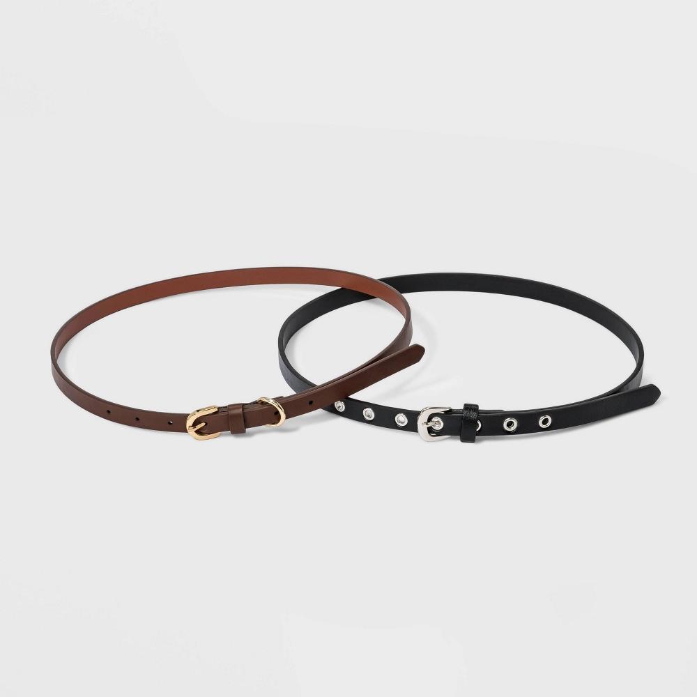 Womens Harness Belt with Metal Grommet - A New Day Cognac Product Image