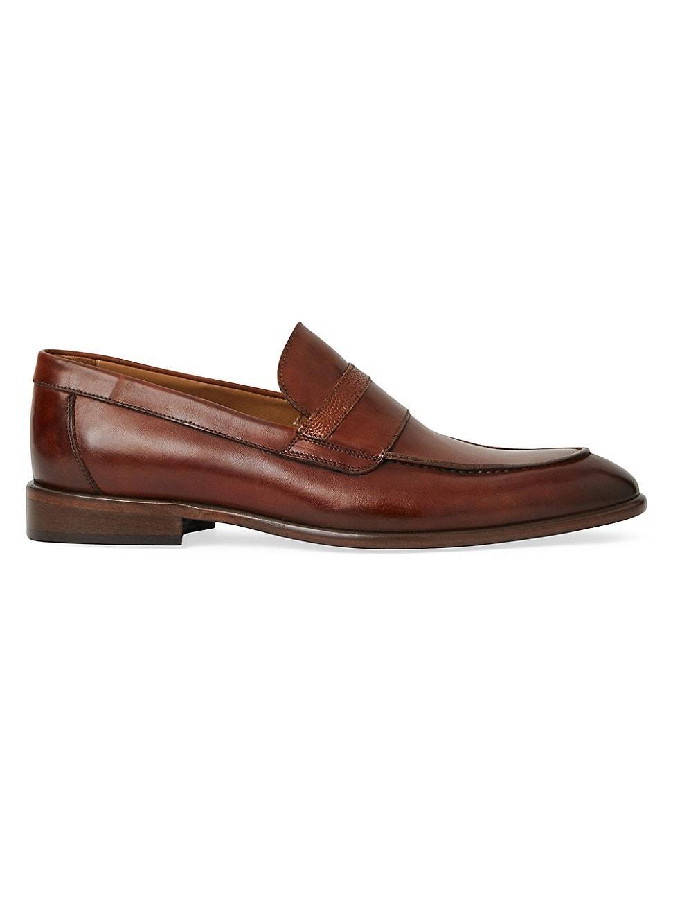 Bruno Magli Mens Silvestro Leather Penny Loafers Product Image