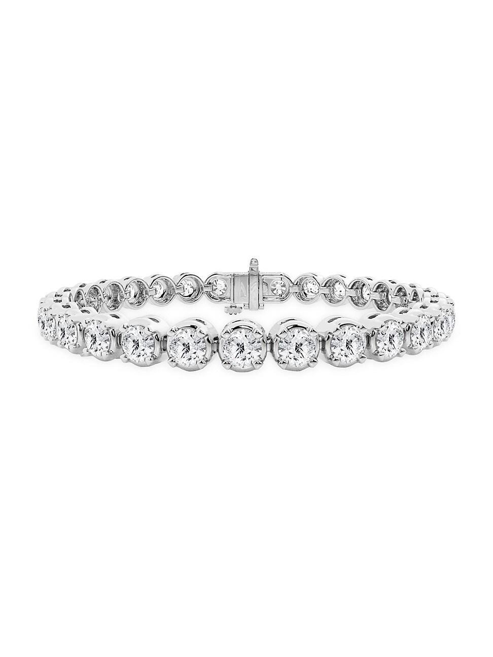 Womens Platinum & Round Lab-Grown Diamond 4-Prong Tennis Bracelet/1.00-10.00 TCW Product Image