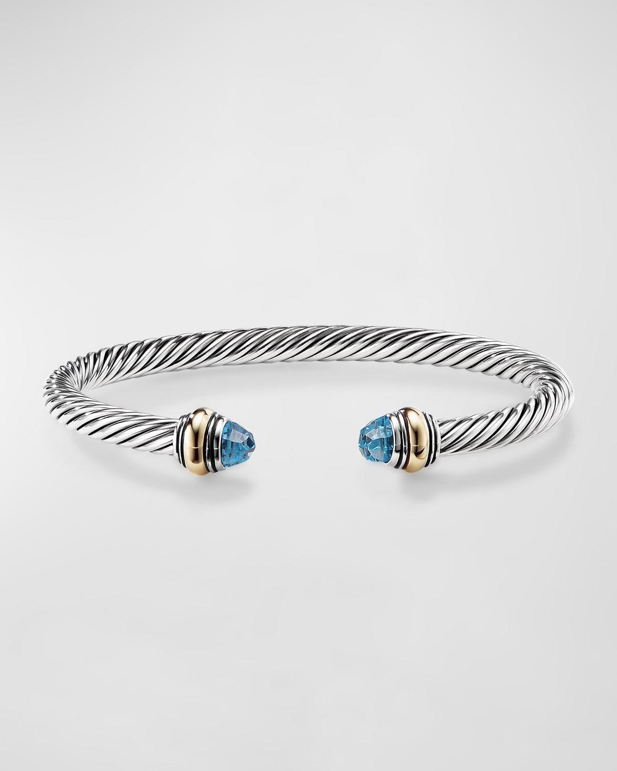 David Yurman Cable Classics Bracelet with Blue Topaz and Gold Product Image