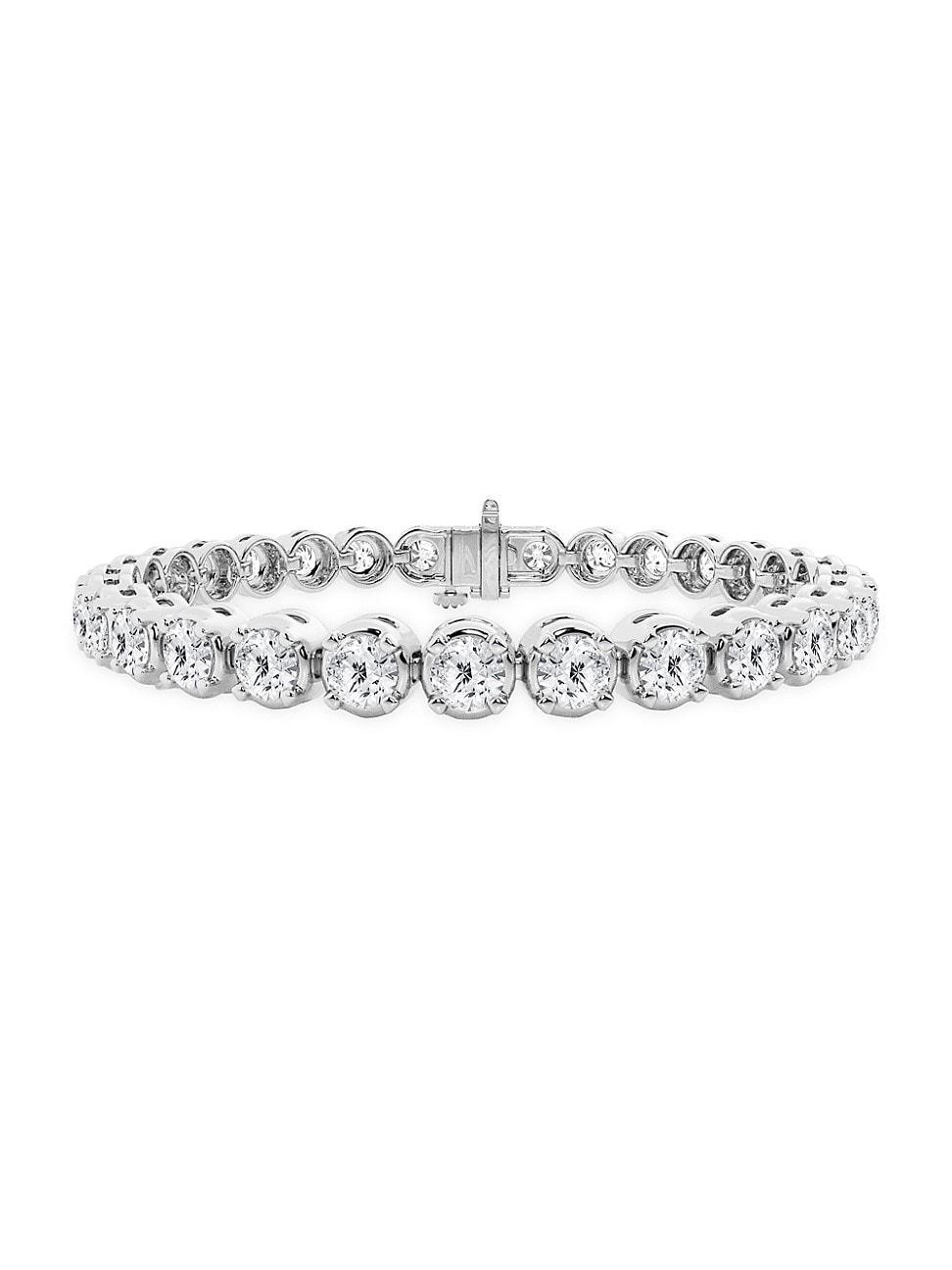 Womens Platinum & Round Lab-Grown Diamond 4-Prong Tennis Bracelet/1.00-10.00 TCW Product Image
