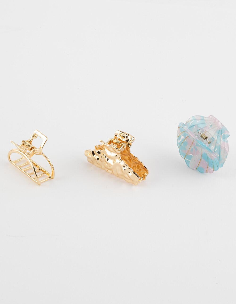 FULL TILT 3 Pack Hair Clip Set - GOLD Product Image