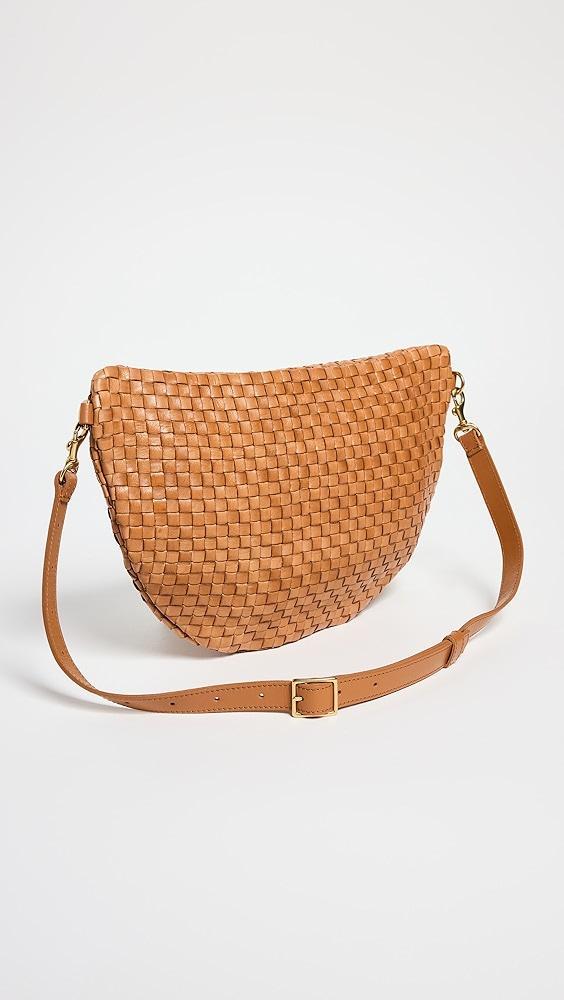 Clare V. Grande Belt Bag Natural Woven Checker One Size Product Image