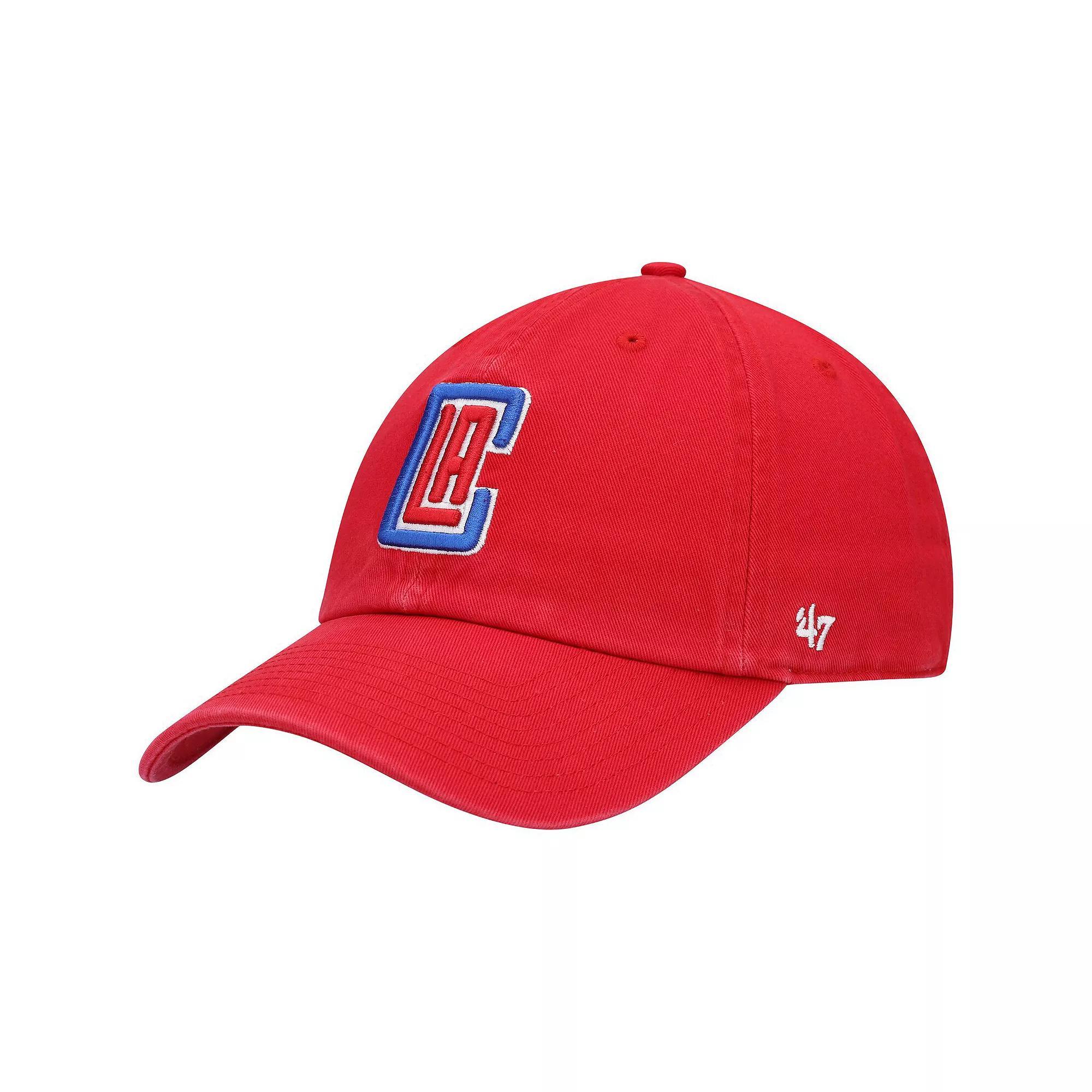 Men's '47 Red LA Clippers Team Clean Up Adjustable Hat Product Image