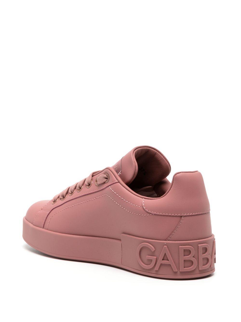 embossed-logo leather sneakers Product Image