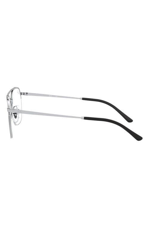Ray-Ban Unisex 53mm Semi Rimless Optical Glasses in Silver at Nordstrom Product Image