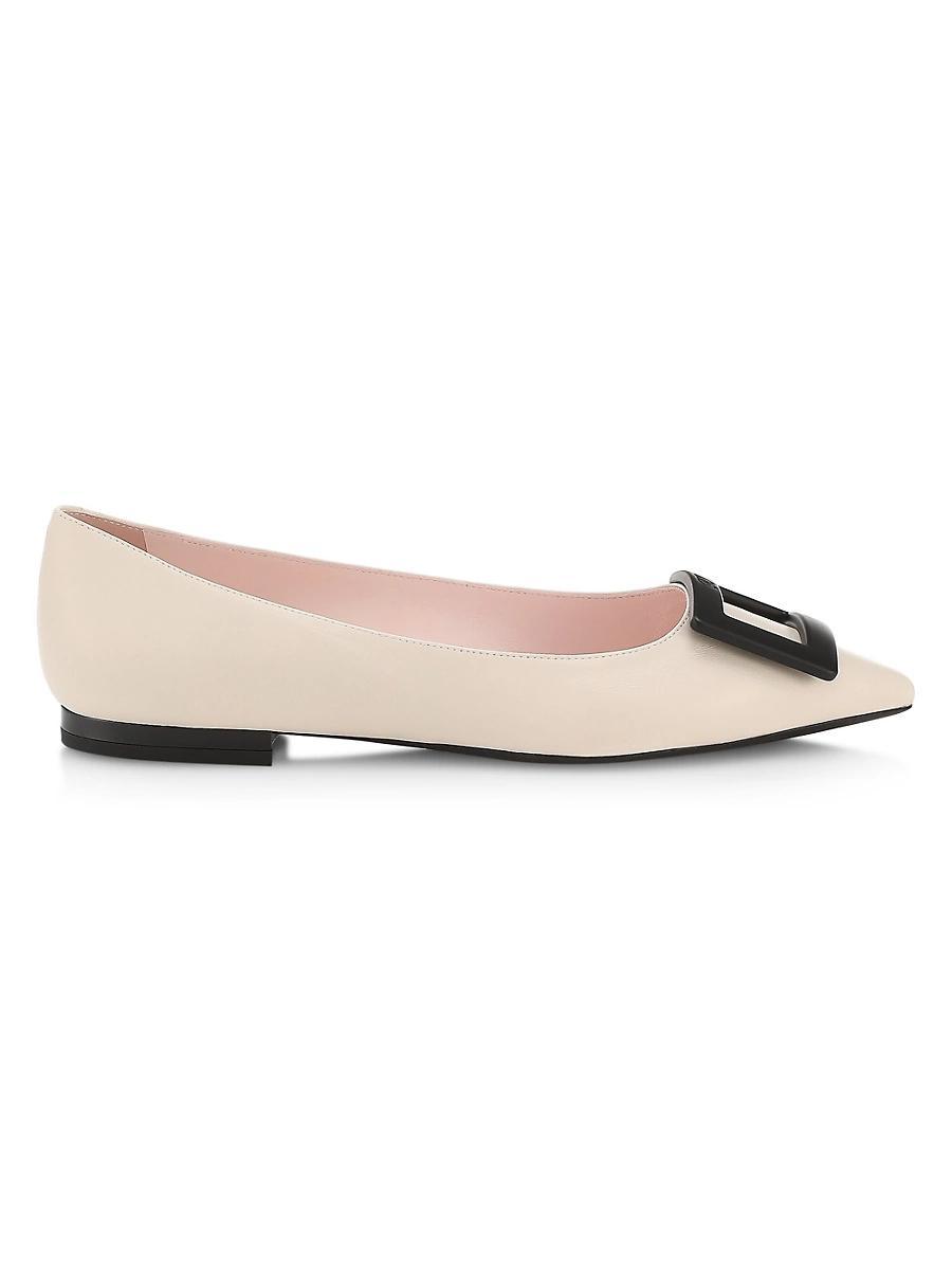Womens Gommettine Leather Flats Product Image
