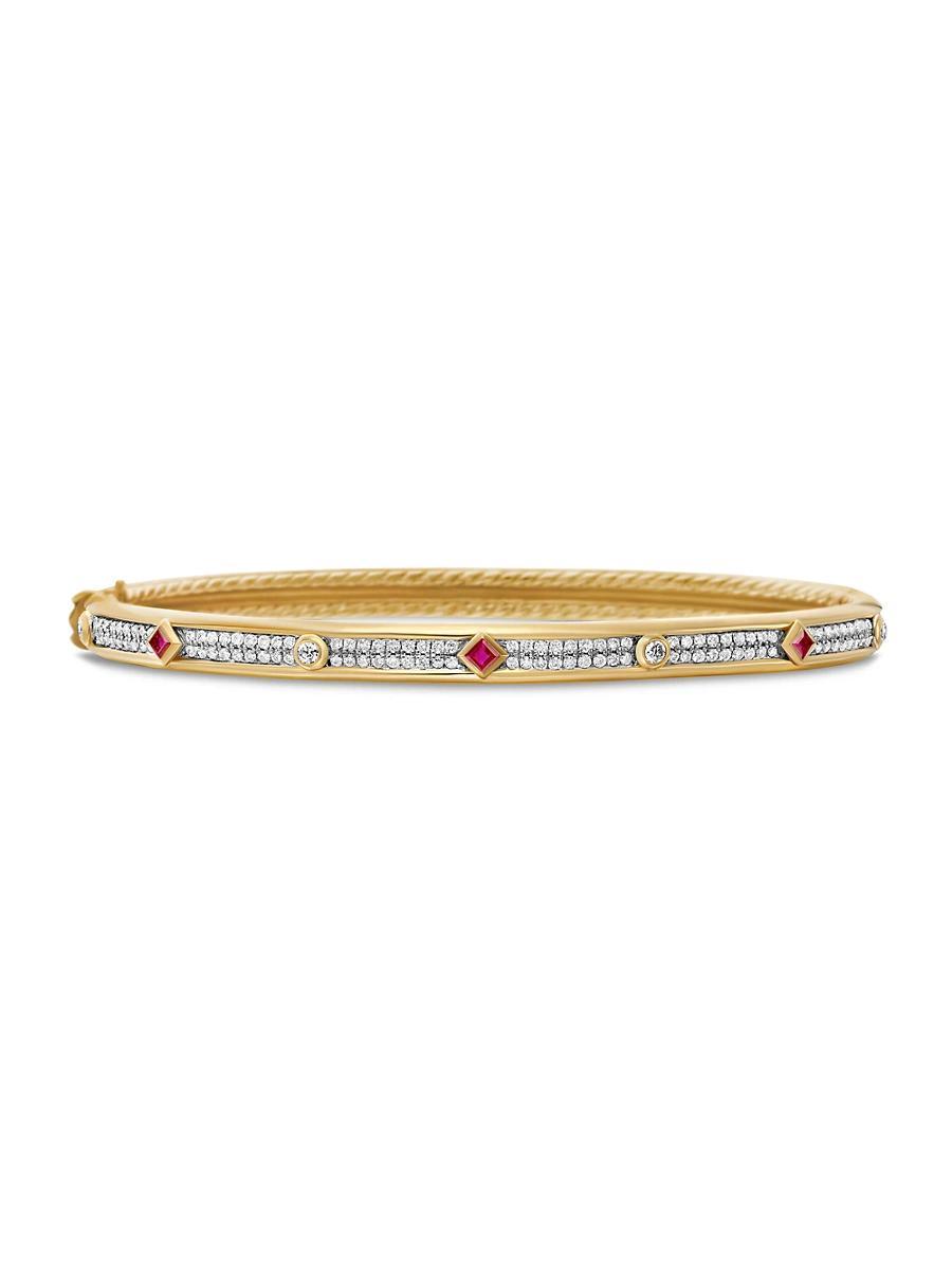 Womens Modern Renaissance Bangle Bracelet in 18K Yellow Gold Product Image