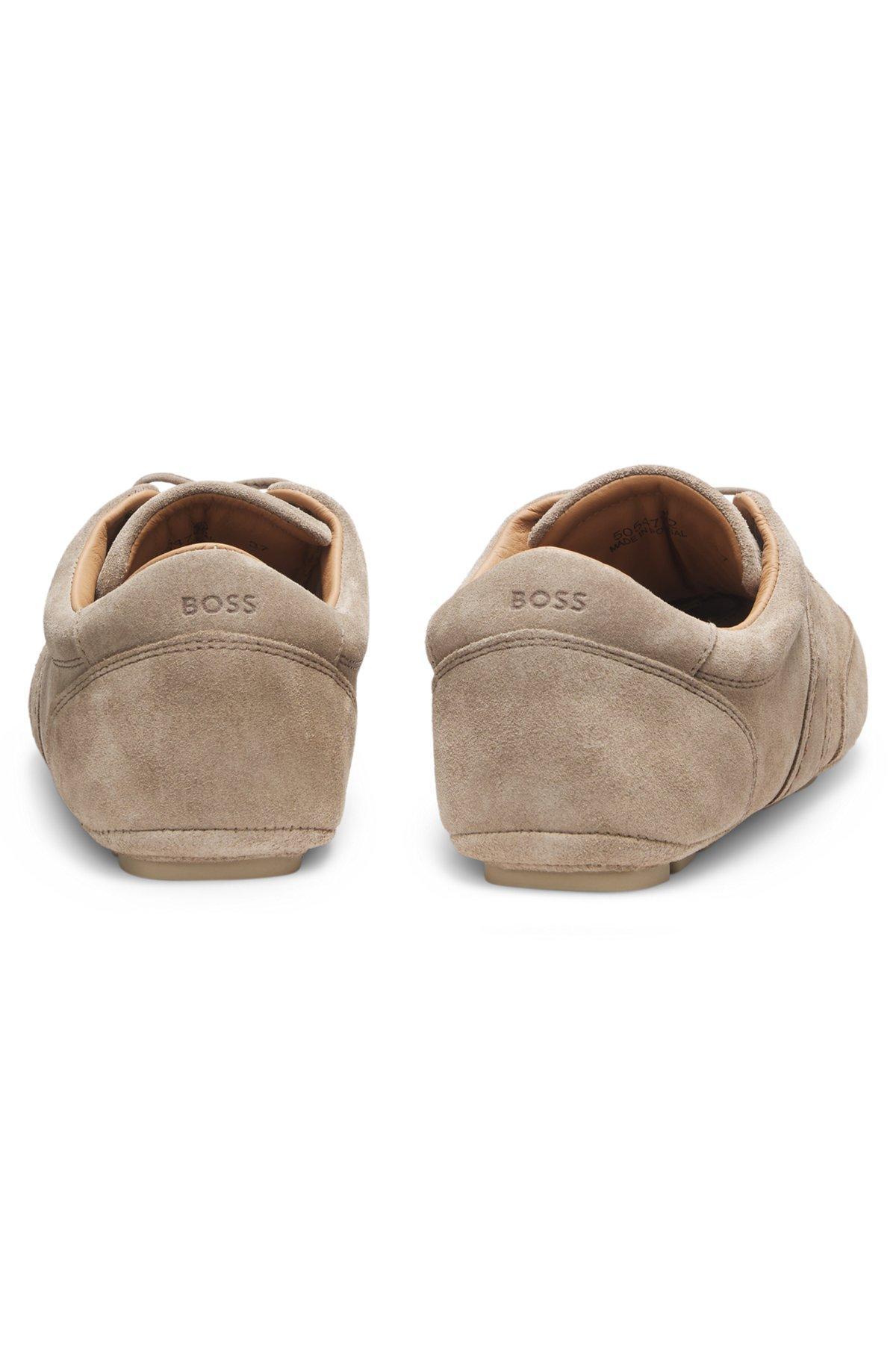 Suede trainers with Double B monogram Product Image
