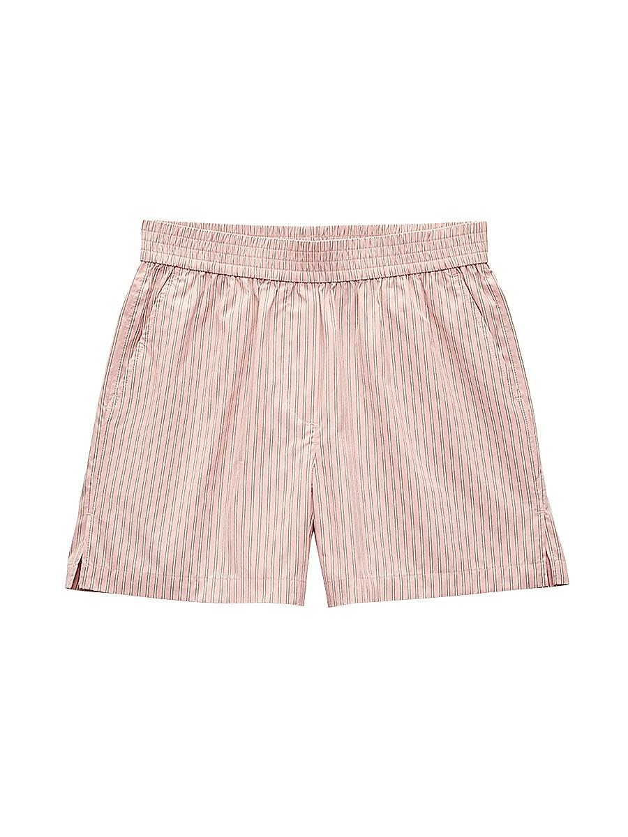 Womens Emma Striped Cotton Poplin Shorts Product Image