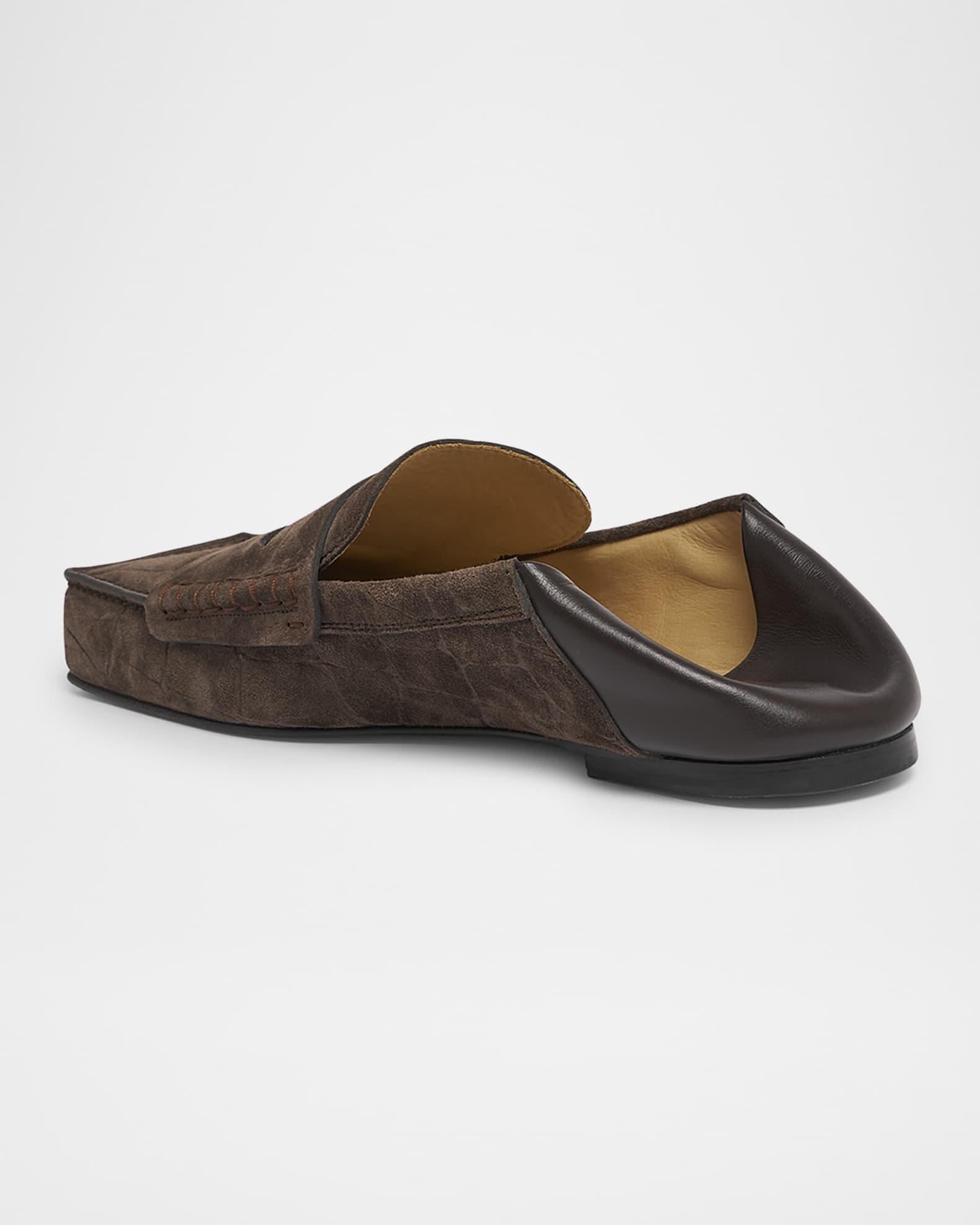 Men's Les Mocassins Carre Suede Penny Loafers Product Image