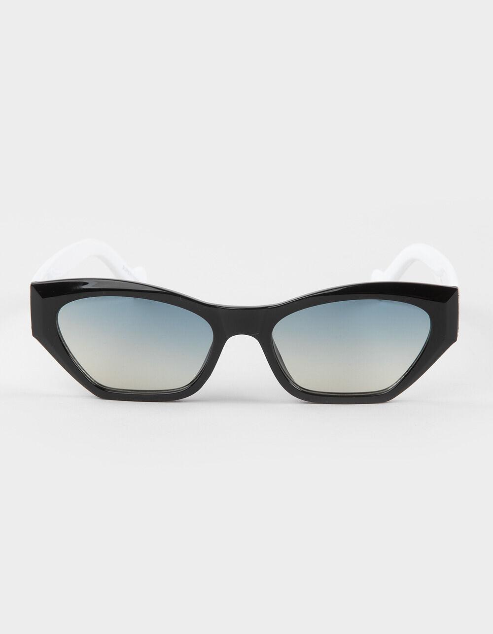 RSQ Supernova Cat Eye Light Gradient Sunglasses - BLK/WHT Product Image