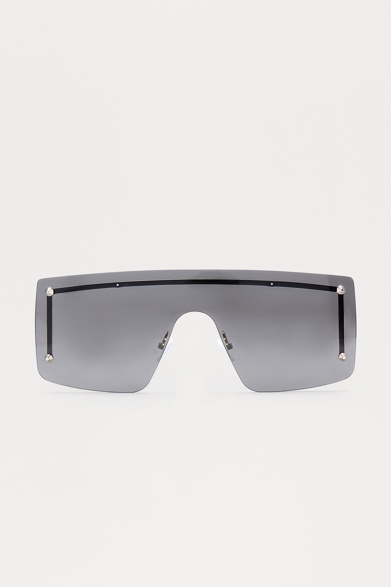 Amore Rimless Shield Sunglasses - Black Female Product Image