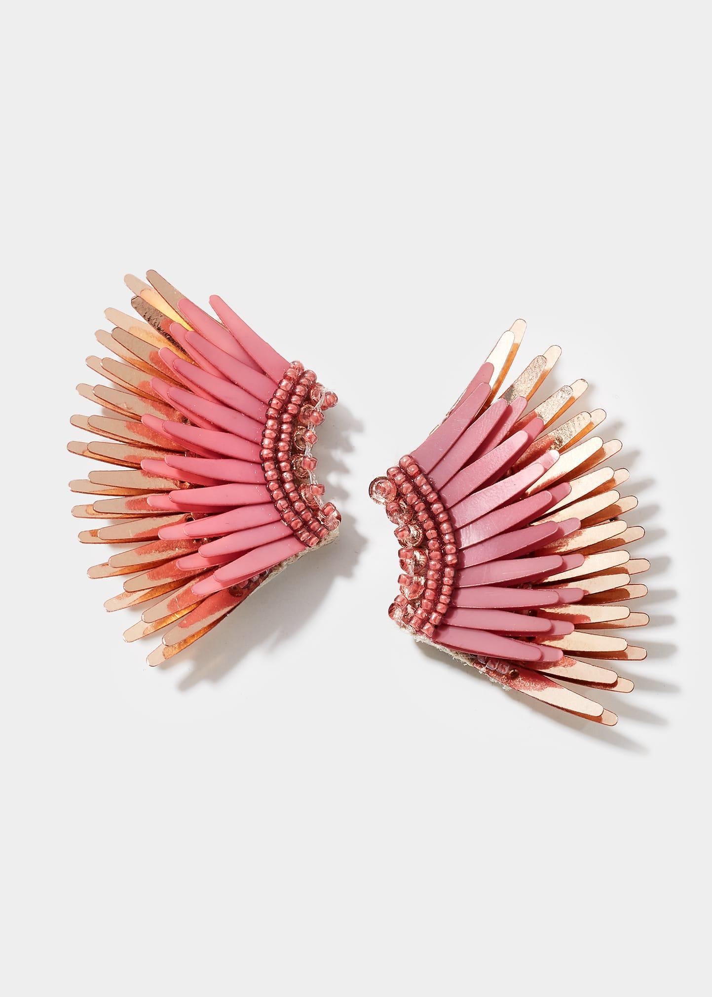 Womens Madeline Rose-Goldtone & Mixed-Media Mini Wing Earrings Product Image
