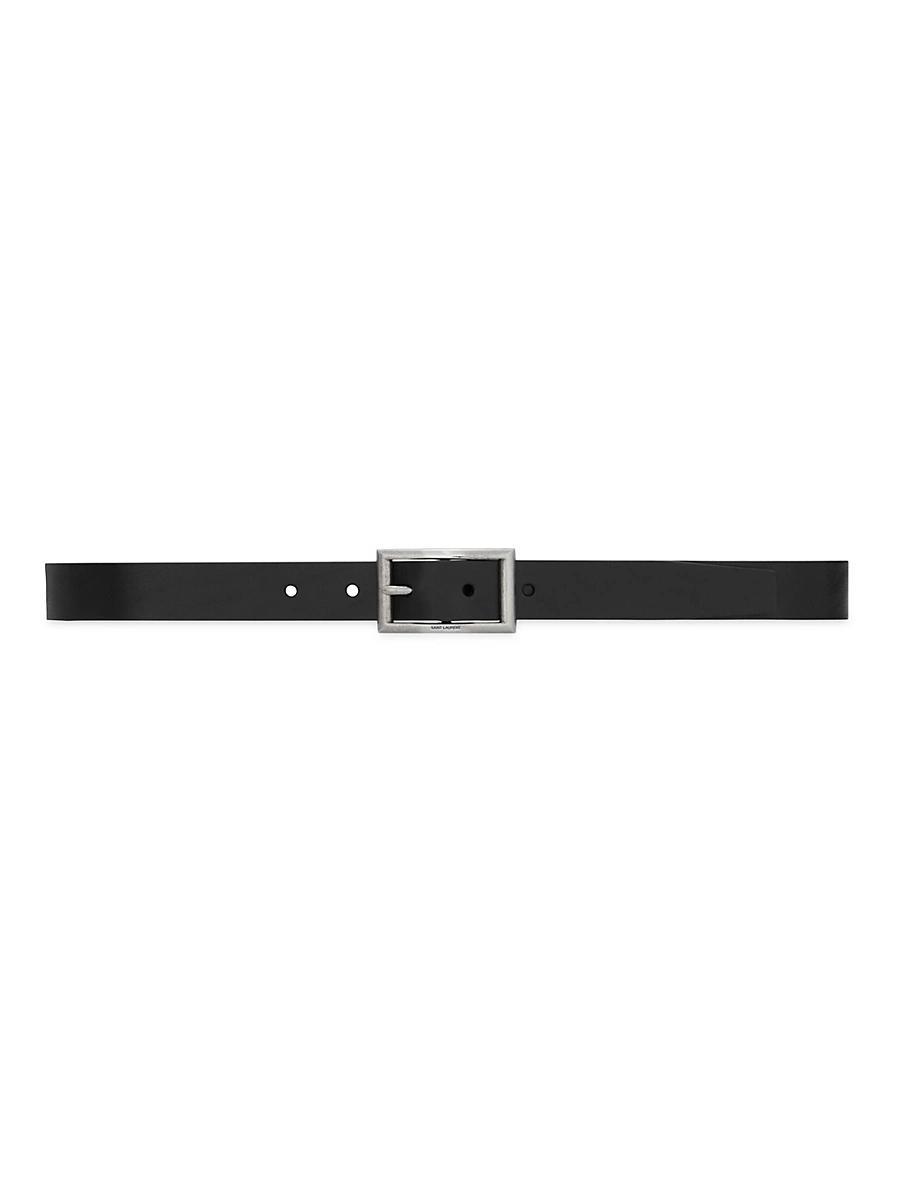 Womens Rectangular Buckle Belt In Vegetable-tanned Leather Product Image