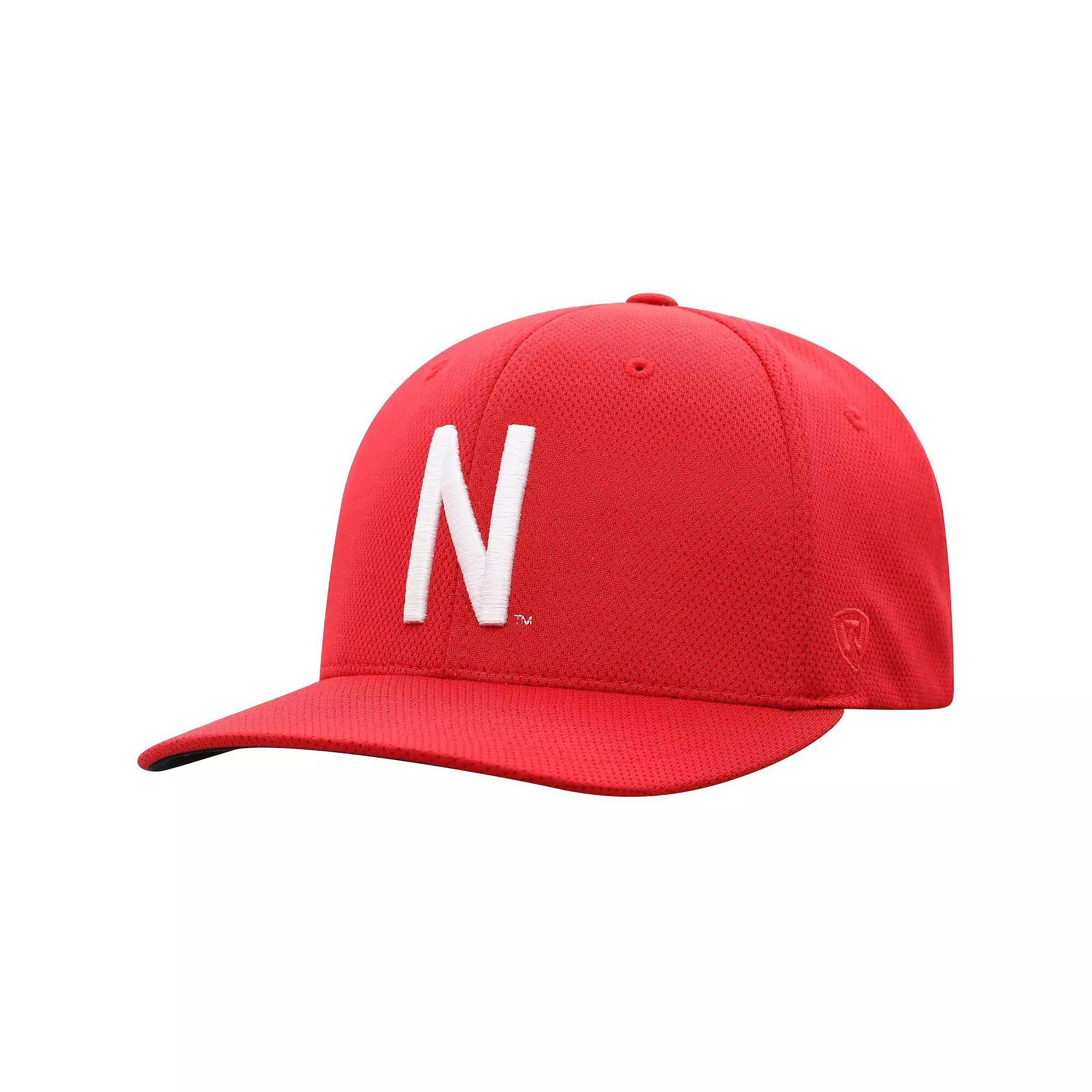 Mens Top of the World Scarlet Nebraska Huskers Reflex Logo Flex Hat Product Image