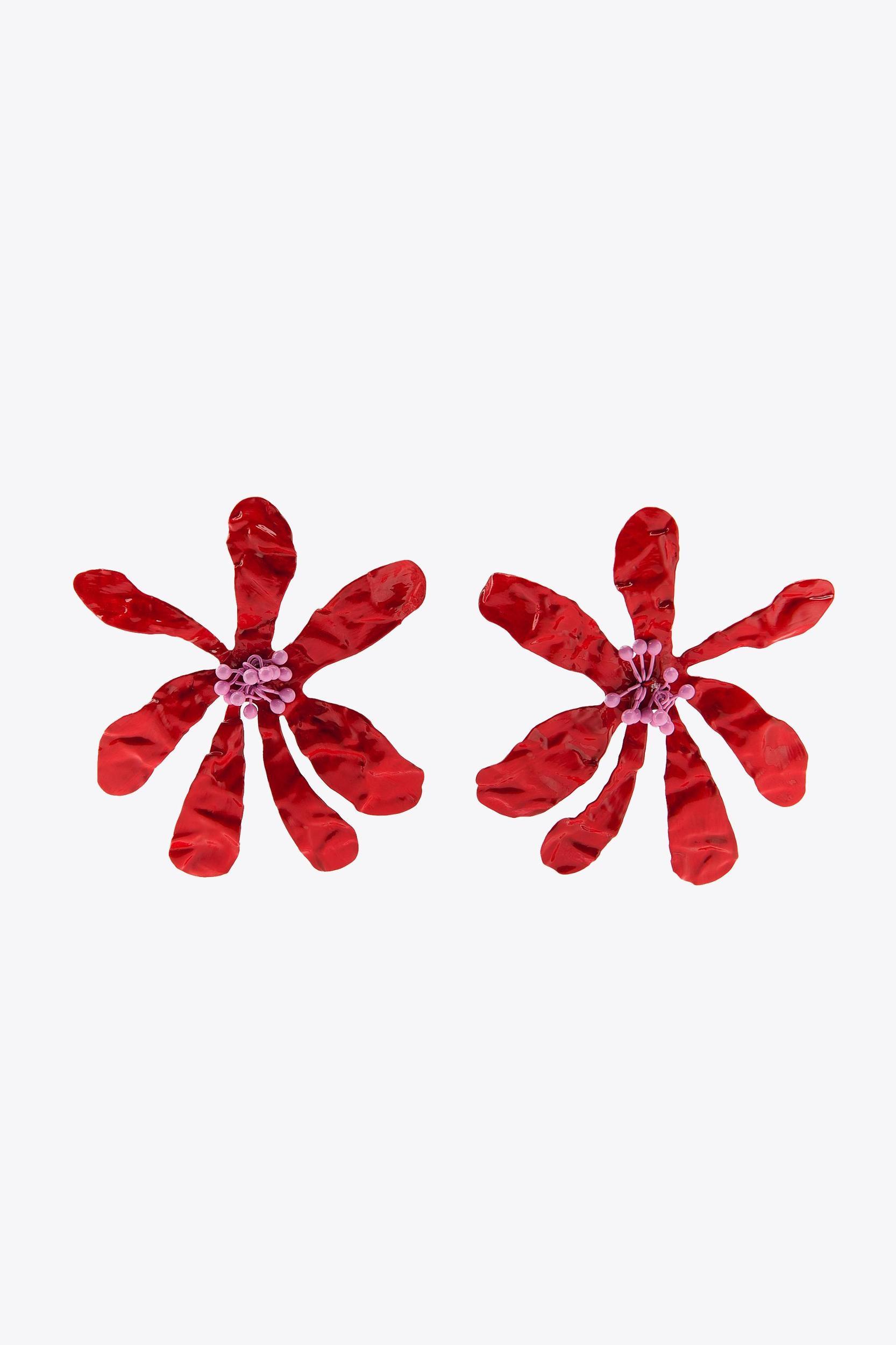 BEADED COMBINATION FLOWER EARRINGS Product Image