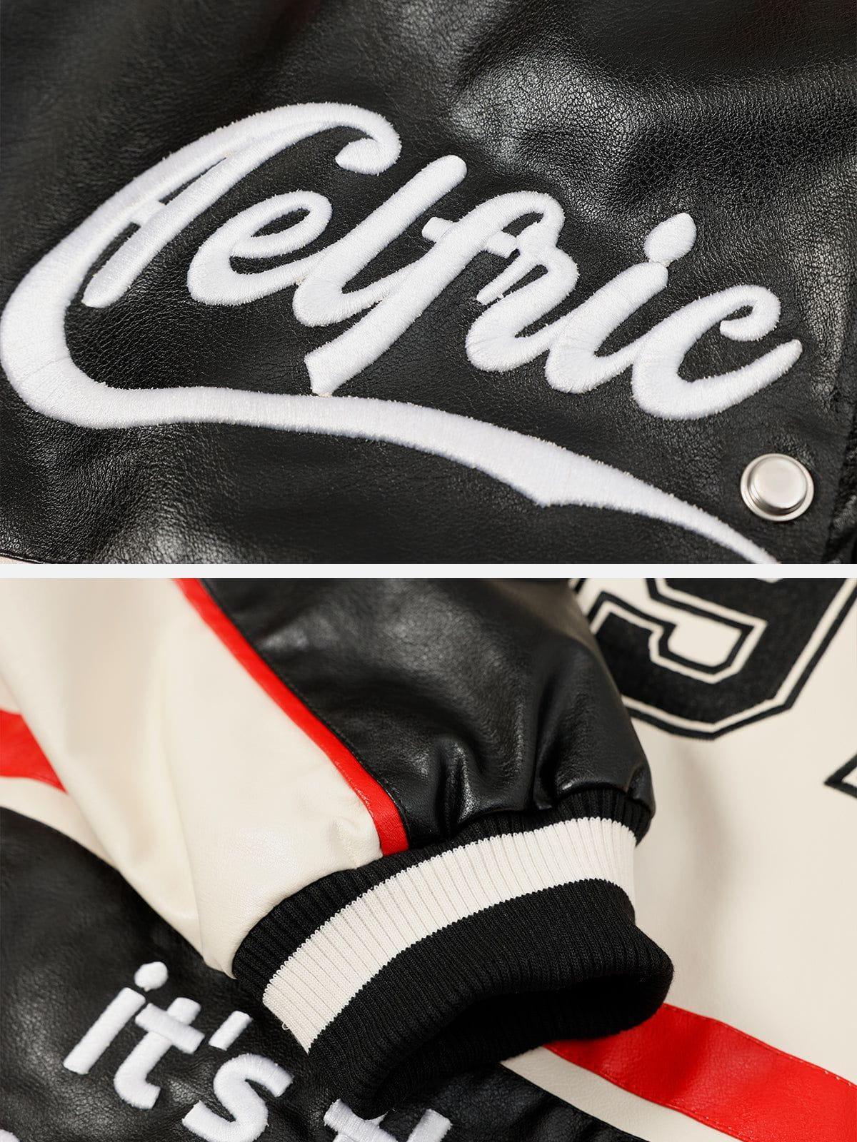 Aelfric Eden Color Block Motorcycle Jacket Product Image