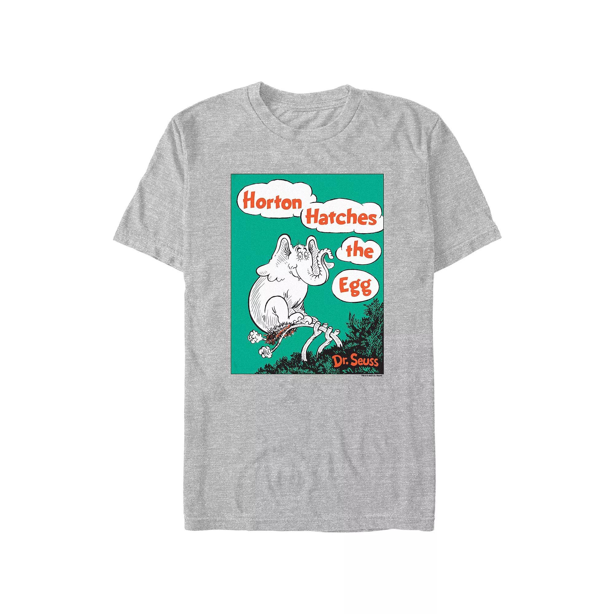 Men's Dr. Seuss Horton Hatches The Egg Graphic Tee, Size: XL, Athletic Grey Product Image